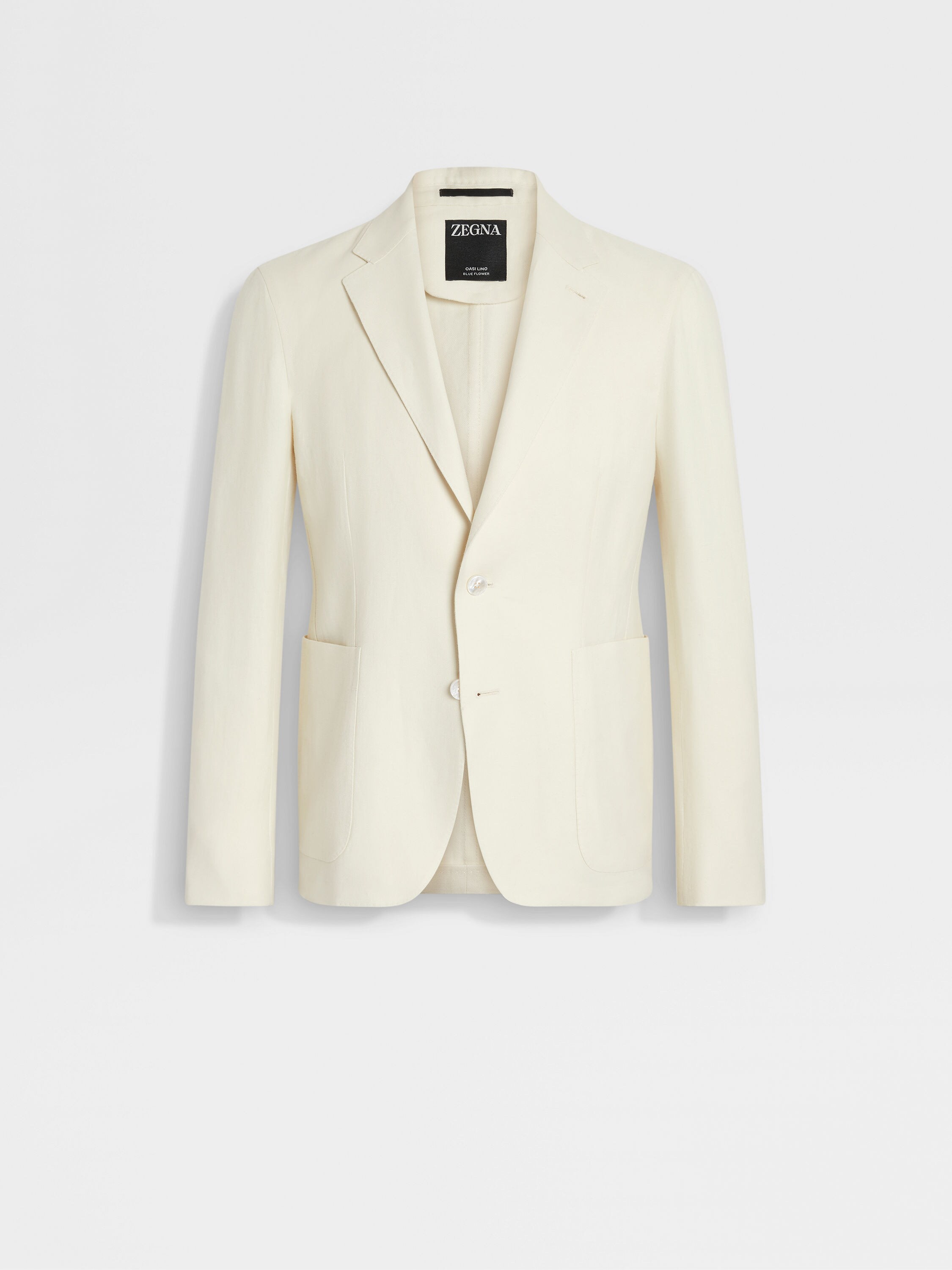 浅黄色 Oasi Lino 绿洲亚麻 Blue Flower 夹克 产品细节图 #1