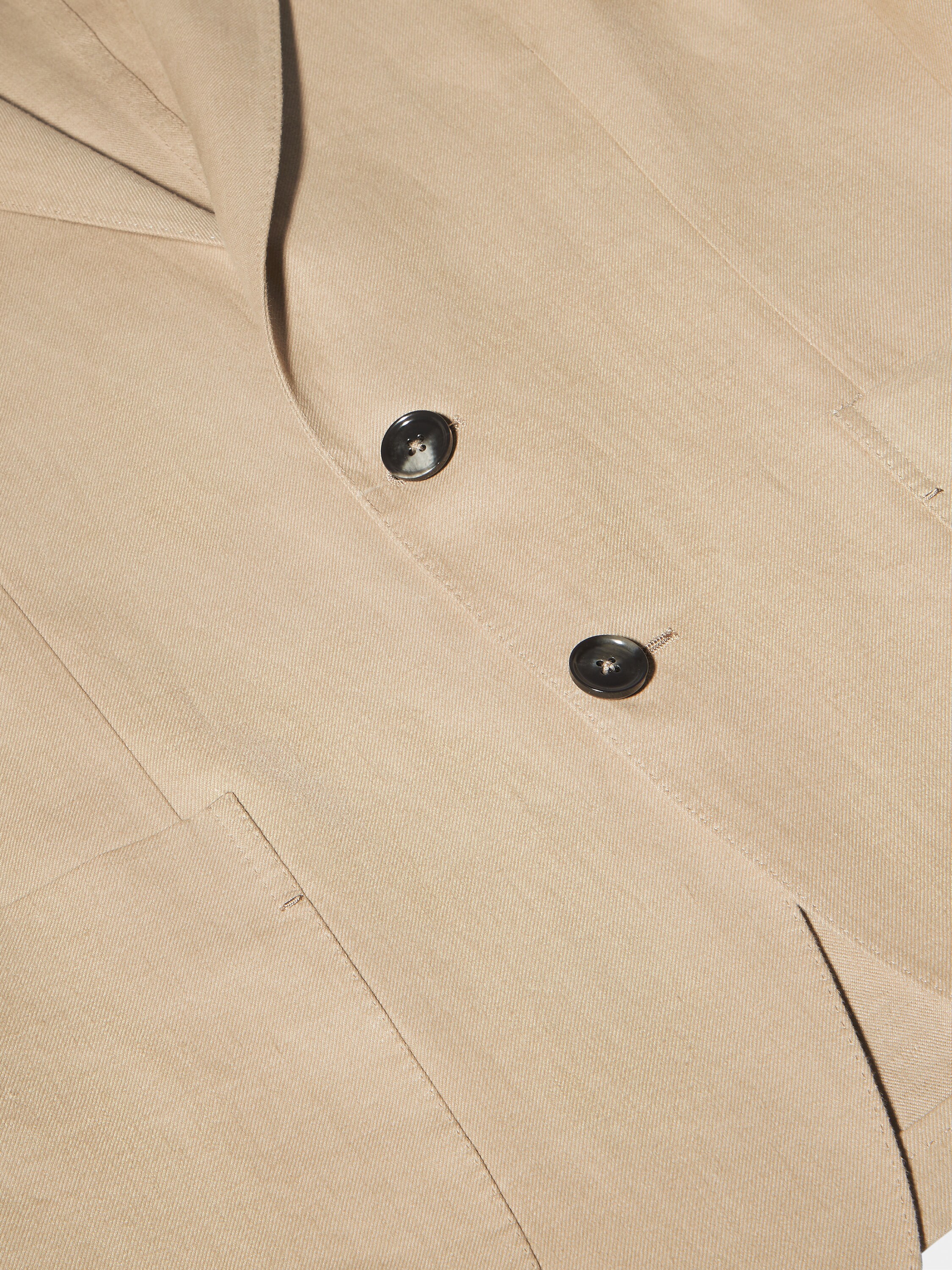 Light Beige Oasi Lino Blue Flower Jacket Product detail photo #2