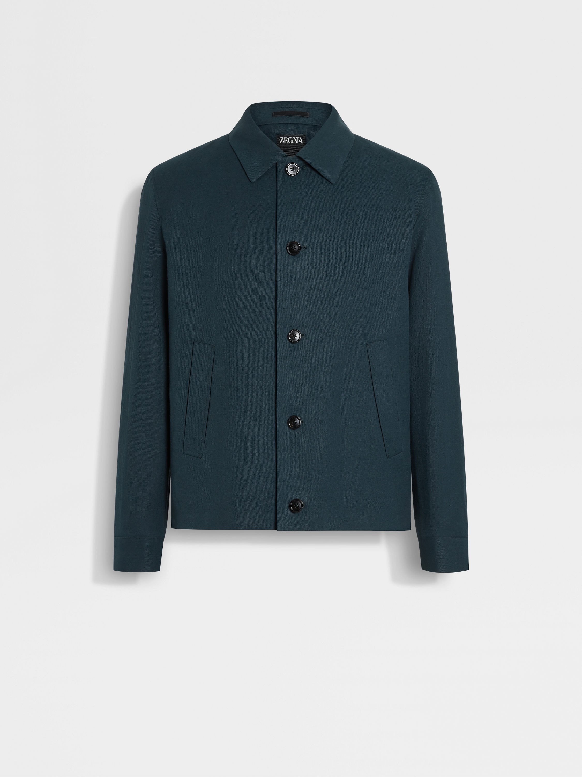 Oasi Lino Blue Flower Chore Jacket Product detail photo #1