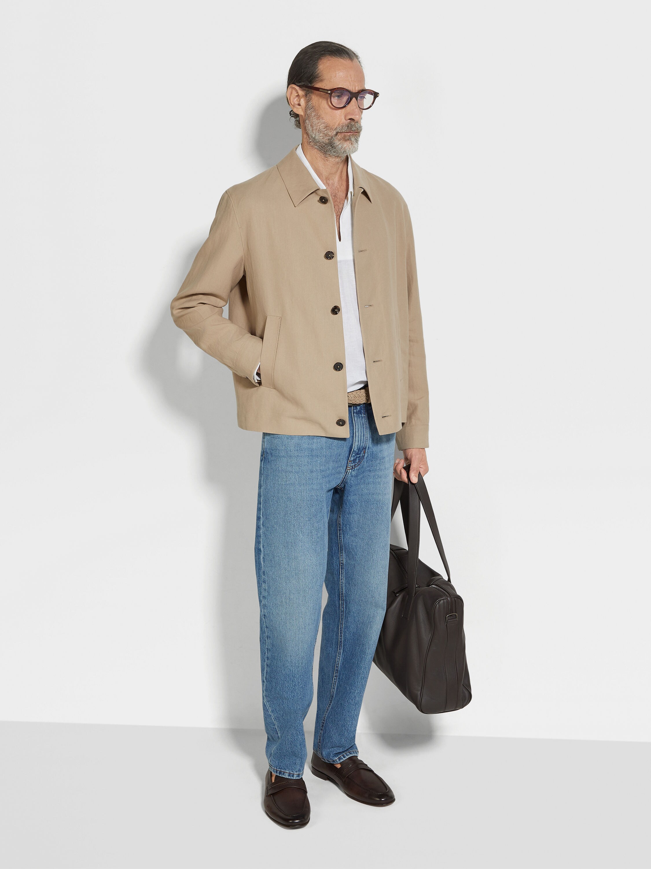 Oasi Lino Chore Jacket Product detail photo #1