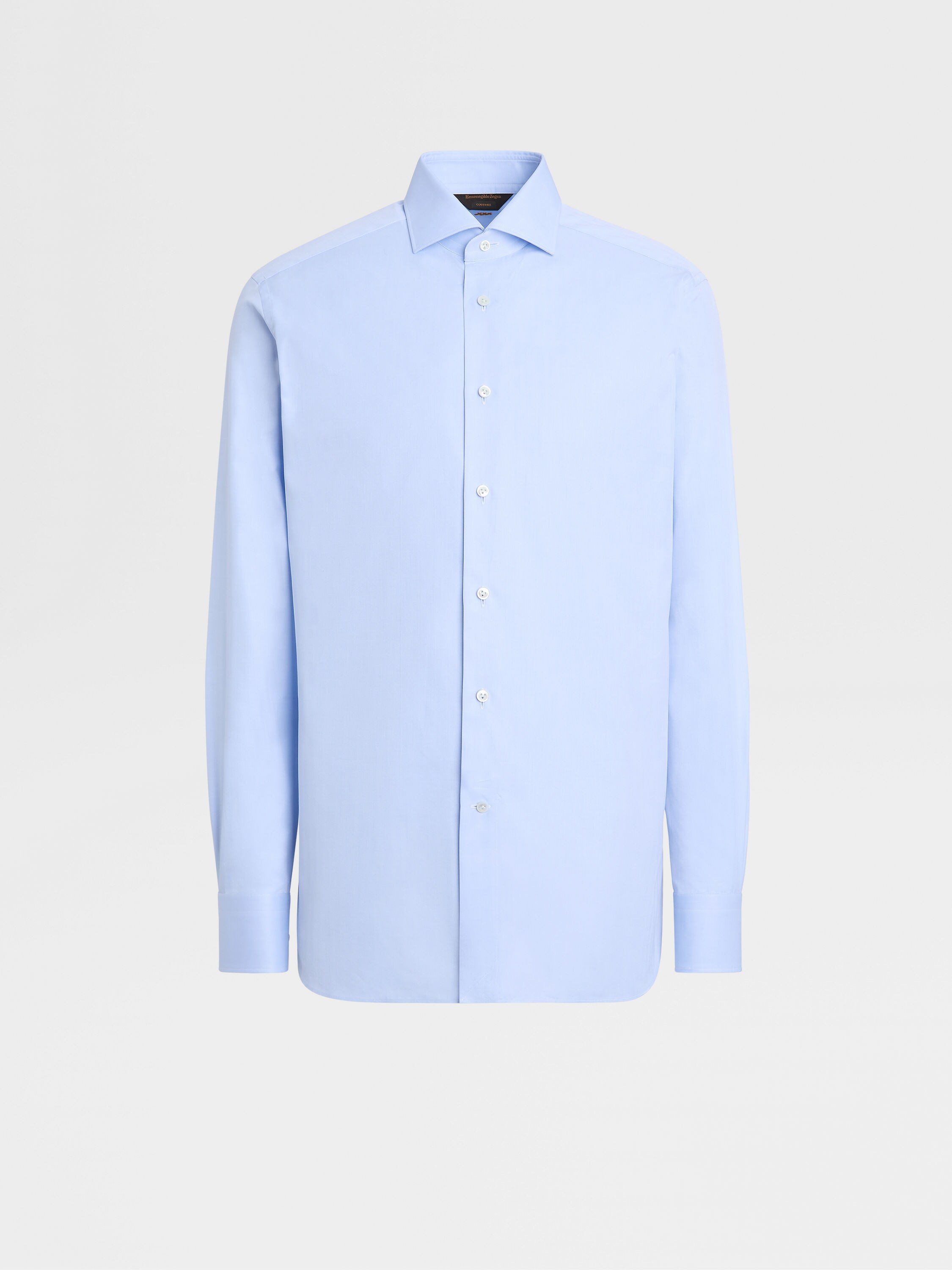 Light Blue Sea Island Cotton Long-sleeve Tailoring Shirt Main product photo