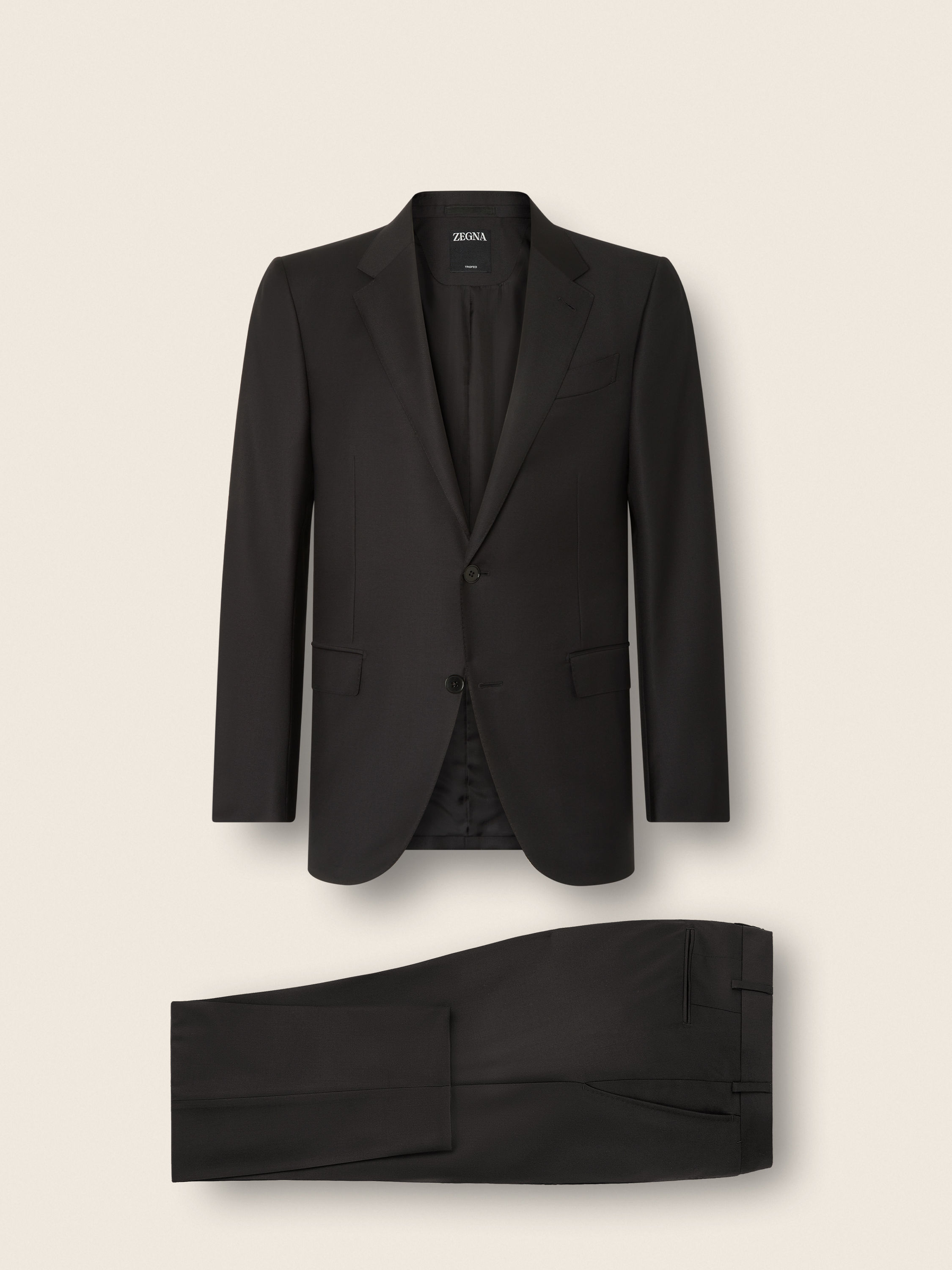 Black Trofeo Wool Suit Product detail photo #1