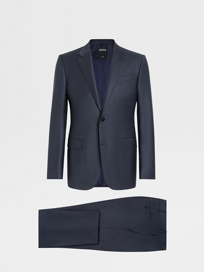 Ermenegildo Zegna ダークブルー スーツ Dark Blue Trofeo Wool Suit FW25 22452160 | Zegna MO