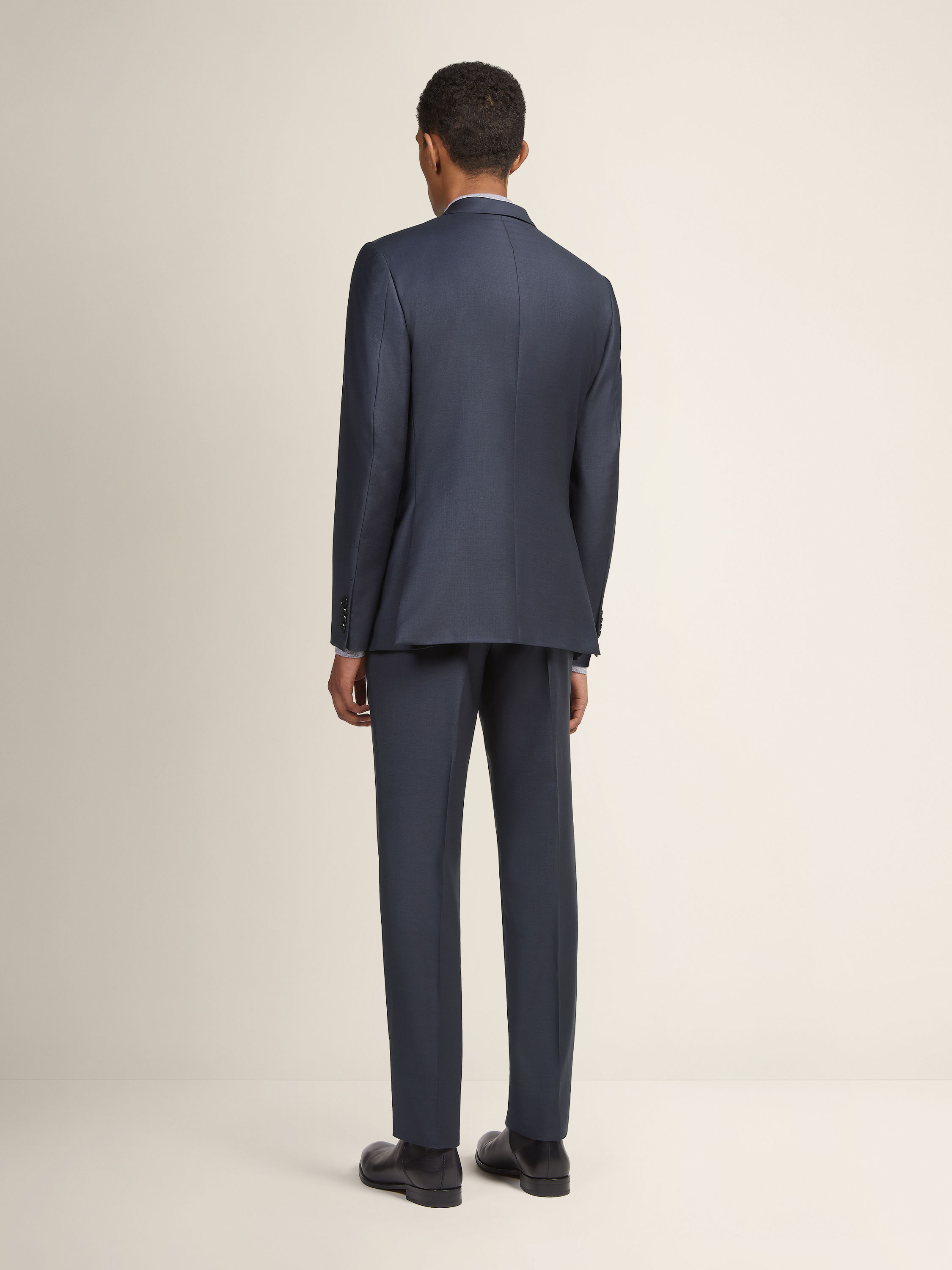 深蓝色 Trofeo 羊毛西装 產品細節圖 #3