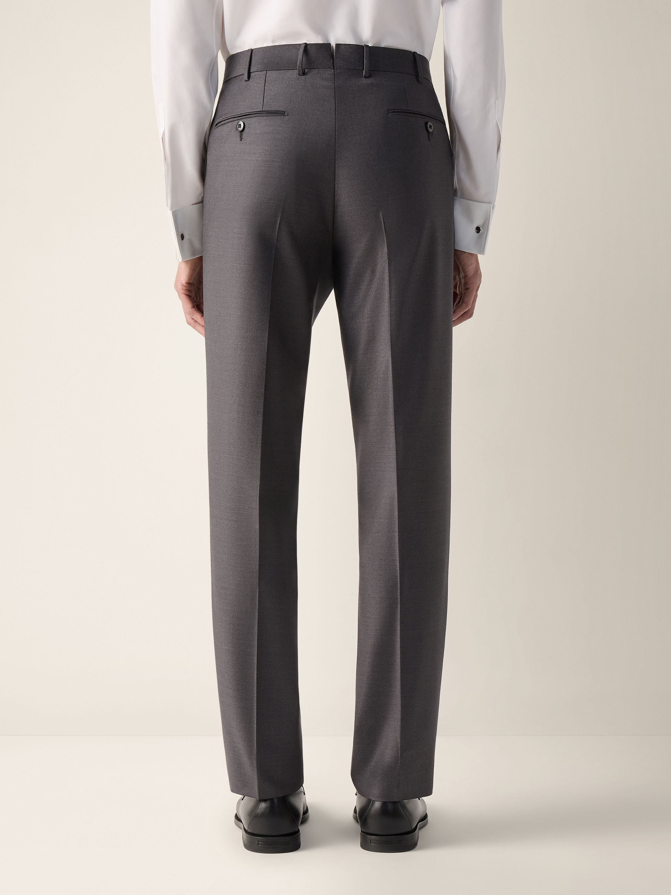 深灰色 Trofeo 羊毛长裤 产品细节图 #4