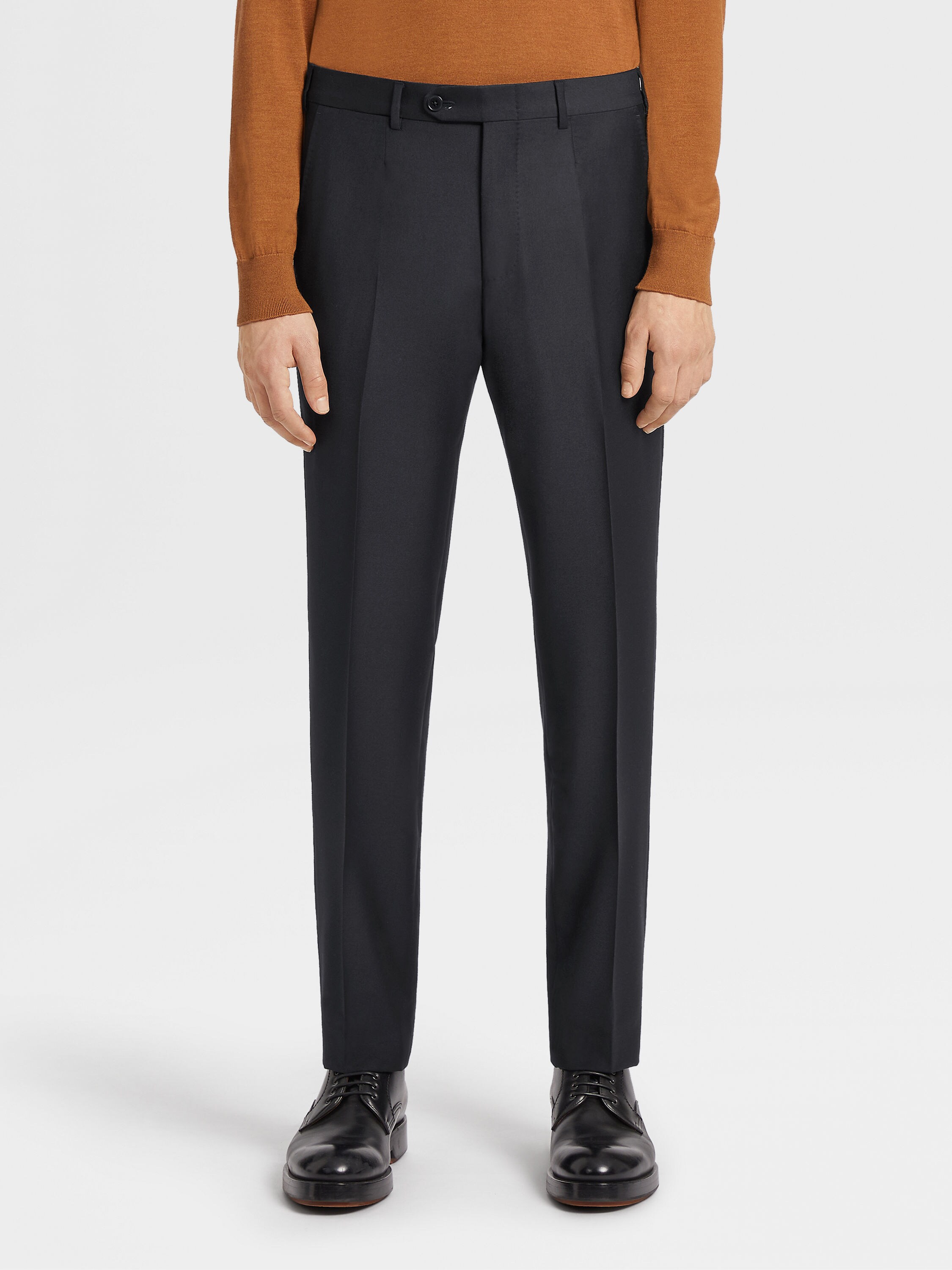 Navy Blue Trofeo Wool Suit Product detail photo #4