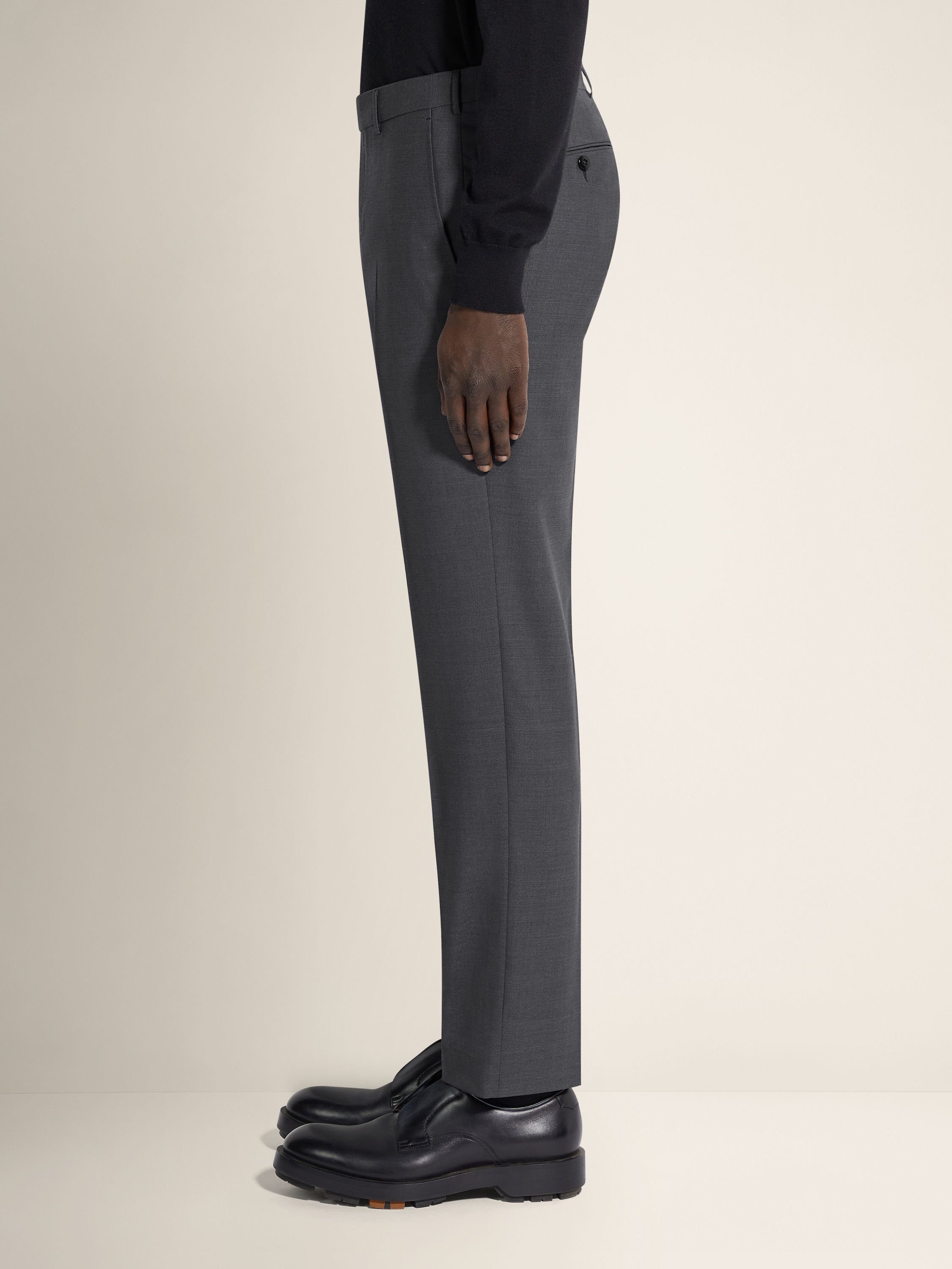 Dark Grey High Performance™ Wool Pants Product detail photo #2