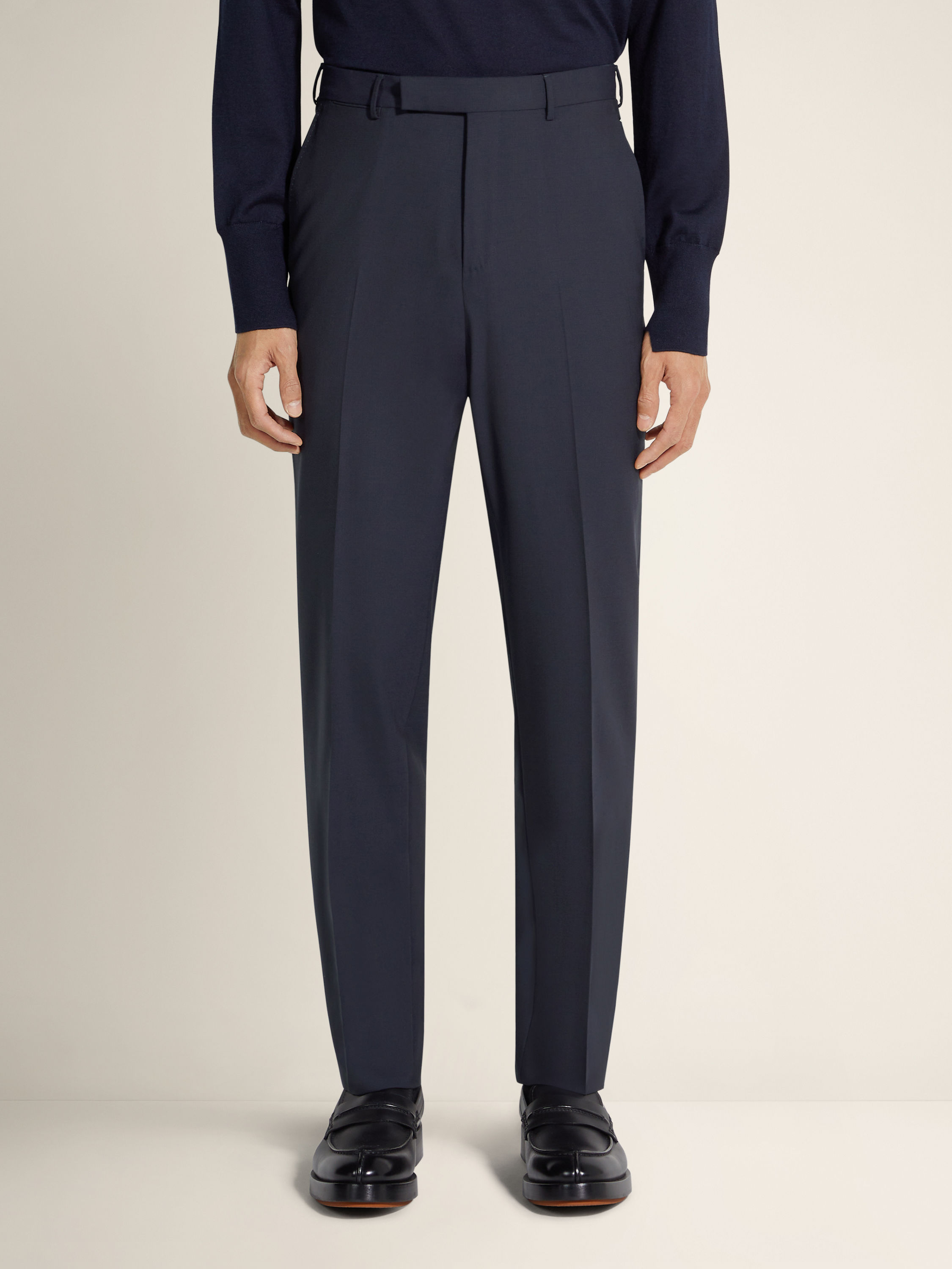 Navy Blue High Performance™ Wool Pants Product detail photo #3