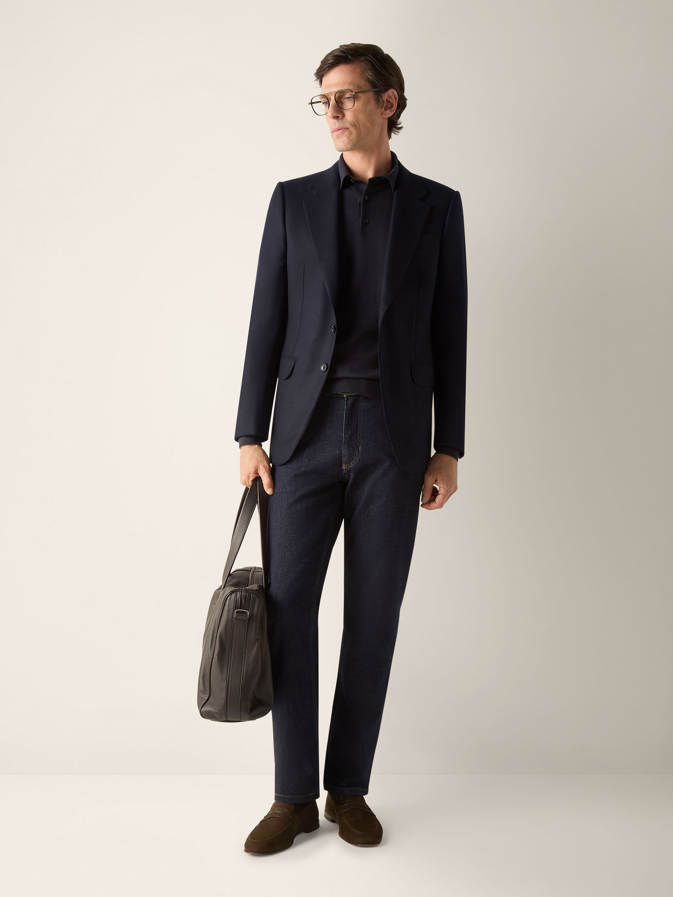 Navy Blue Trofeo 15milmil15 Wool Jacket Product detail photo #1