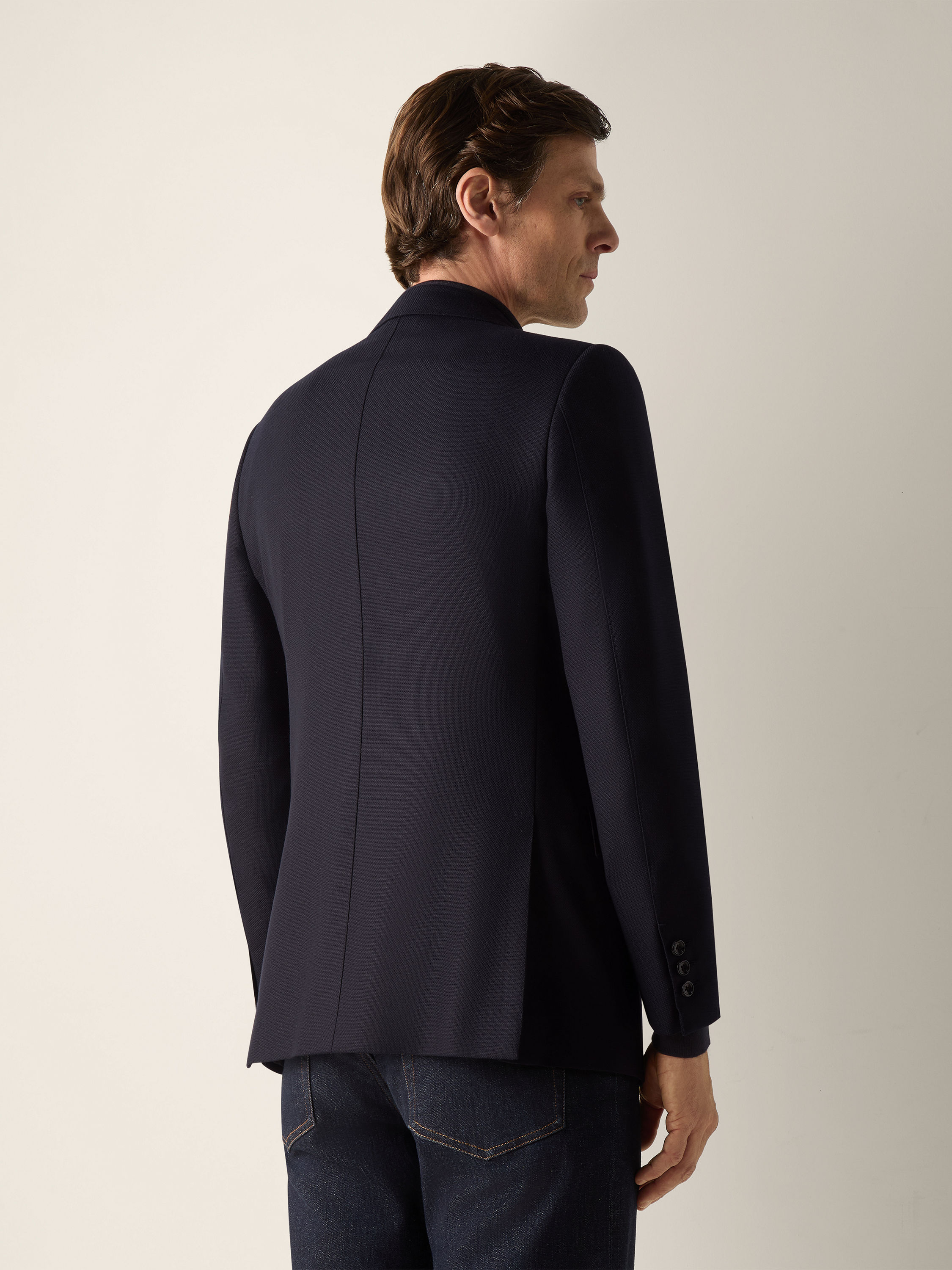 Navy Blue Trofeo 15milmil15 Wool Jacket Product detail photo #5