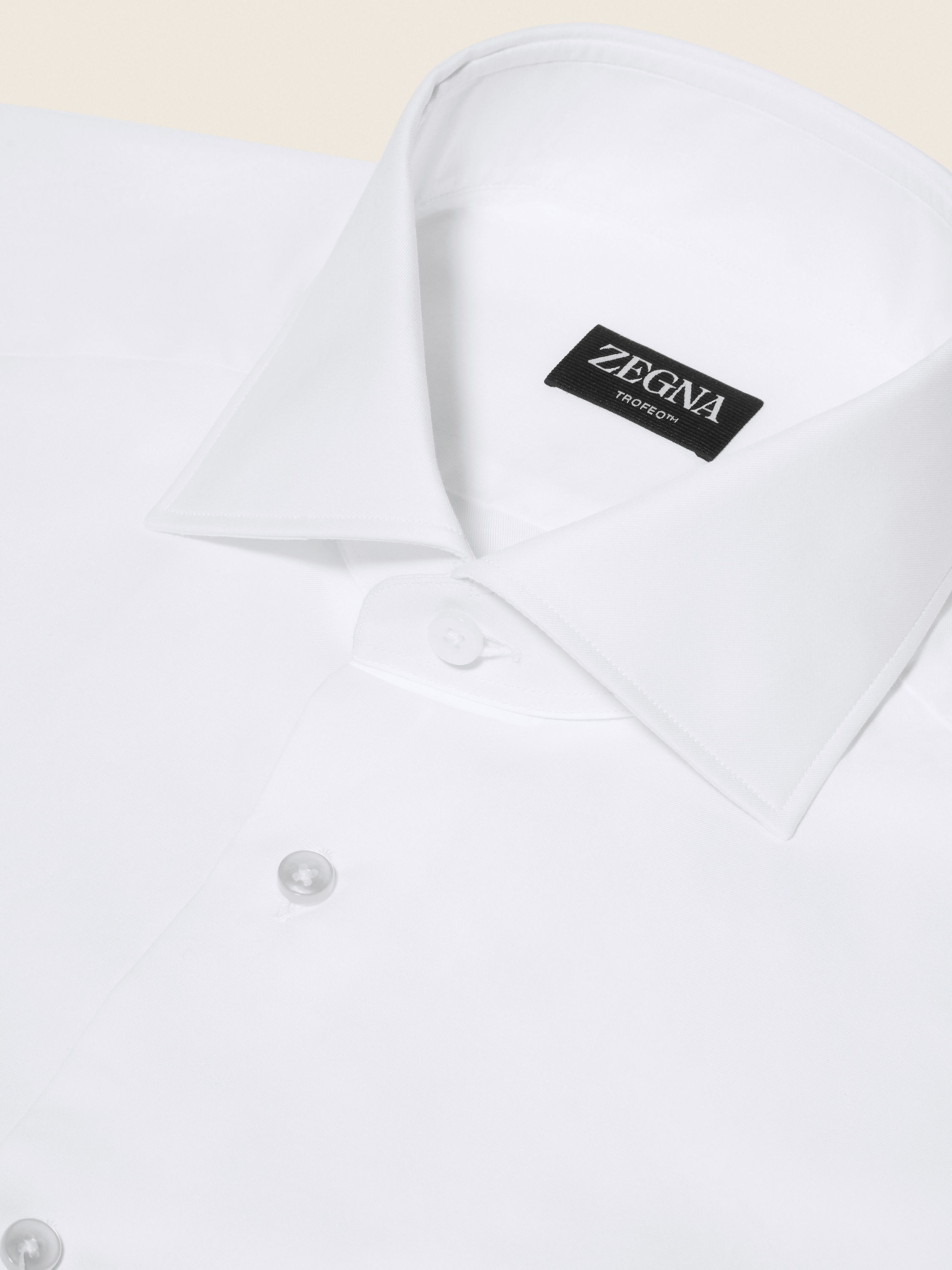 White Trofeo Cotton Shirt Product detail photo #2