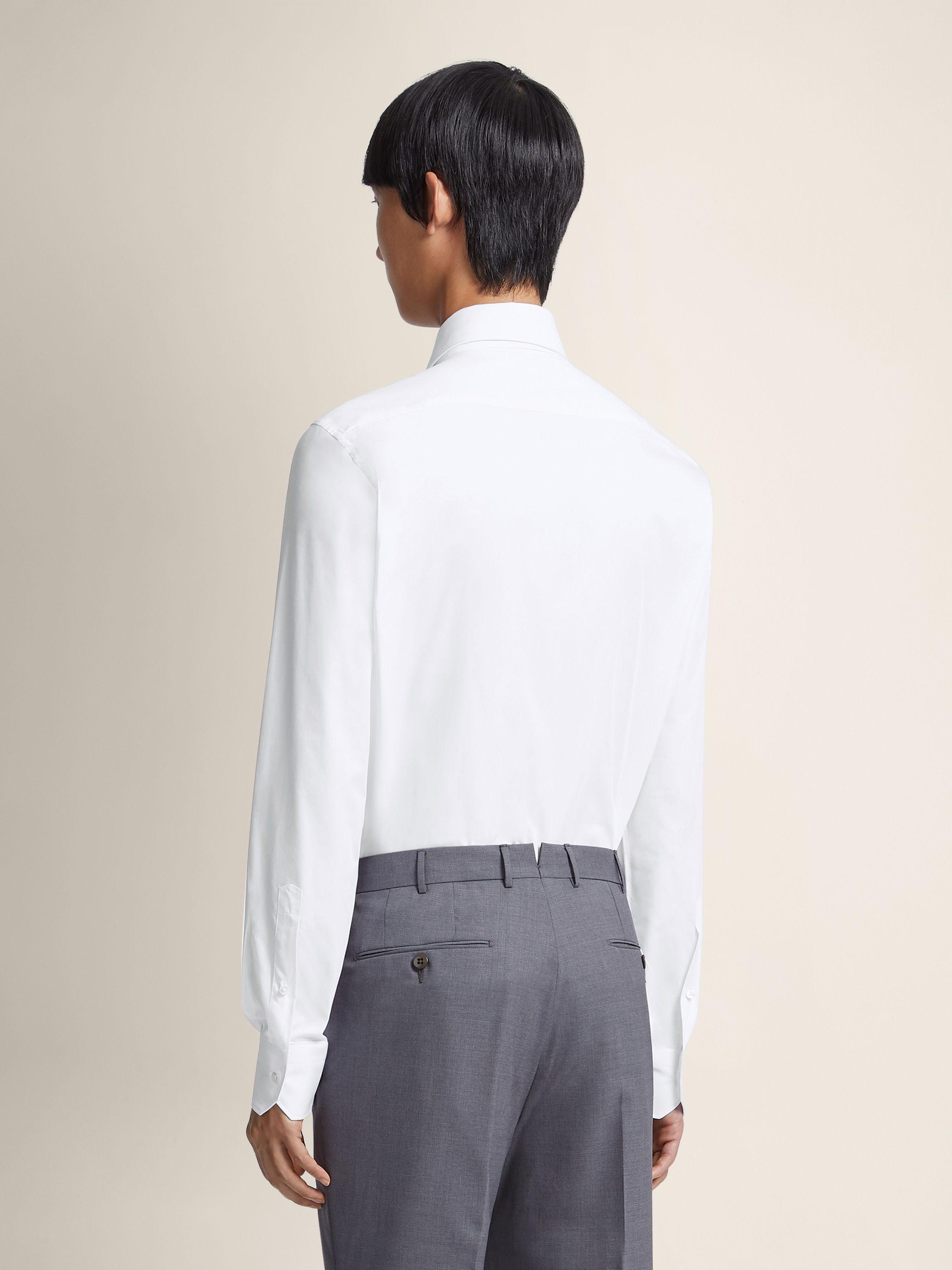 White Trofeo Cotton Shirt Product detail photo #3