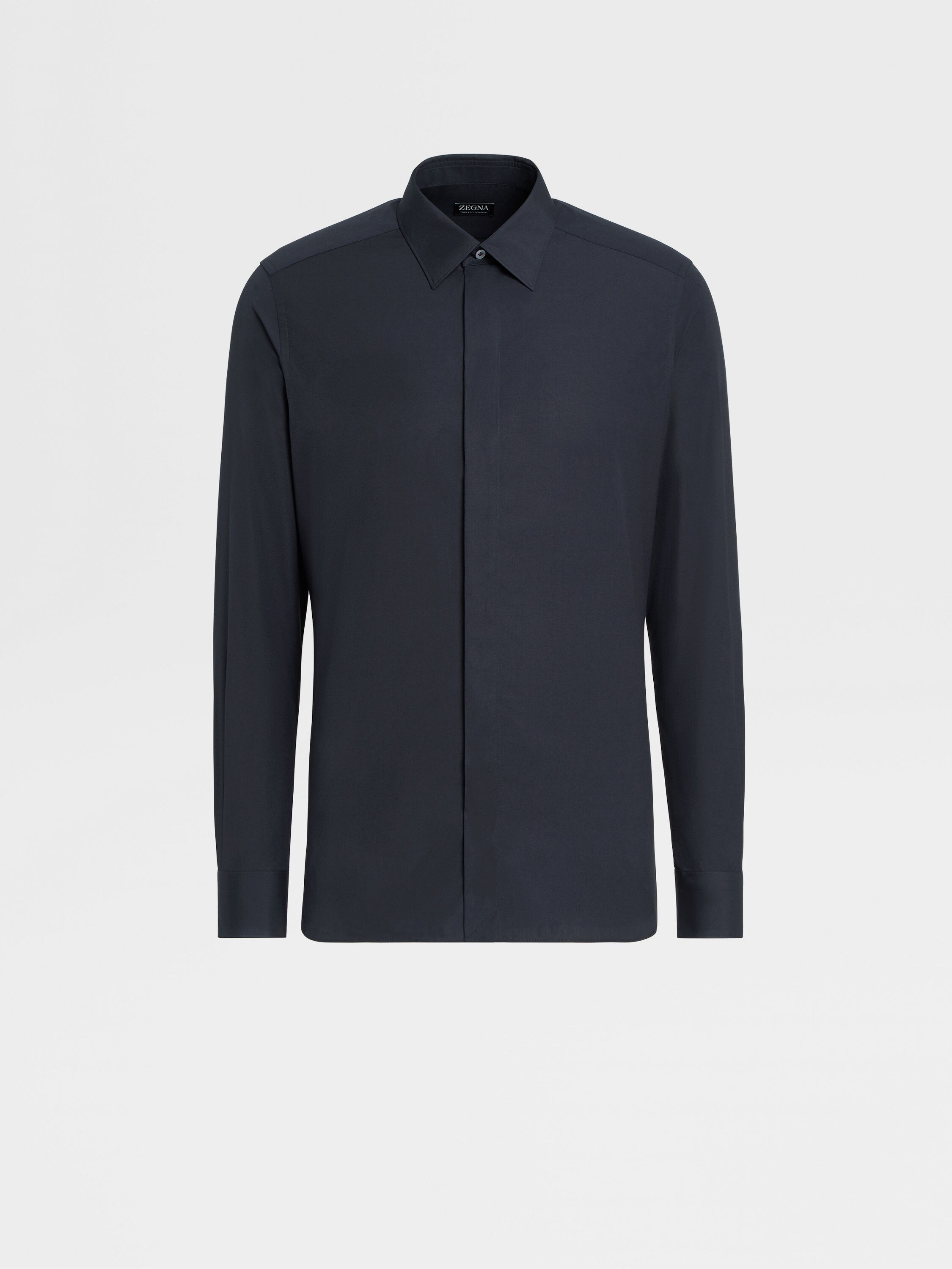Navy Blue Trofeo™ Comfort Cotton Long-sleeve Tailoring Shirt Main product photo