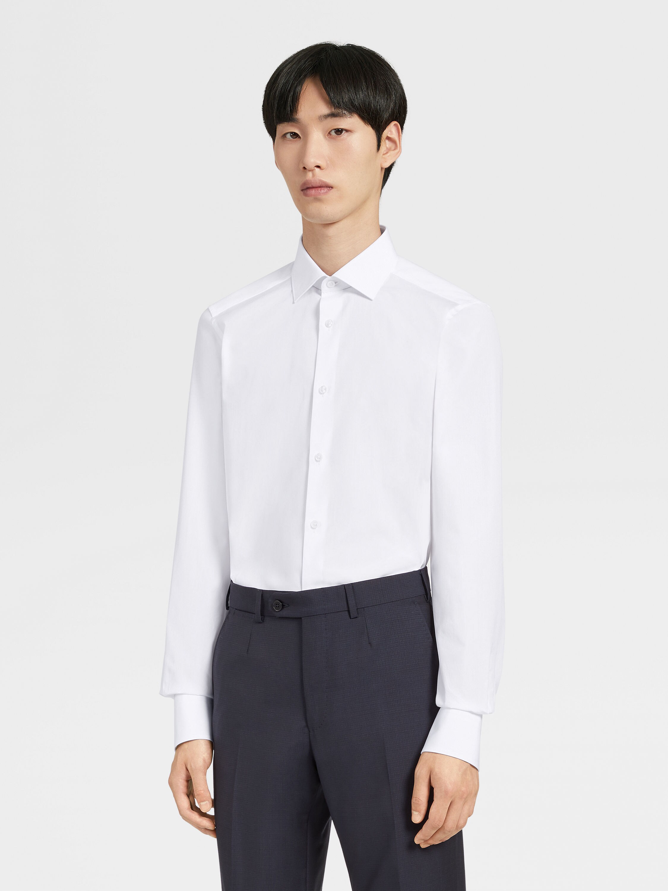 白色 Trofeo™ Comfort 棉质衬衫 產品細節圖 #1