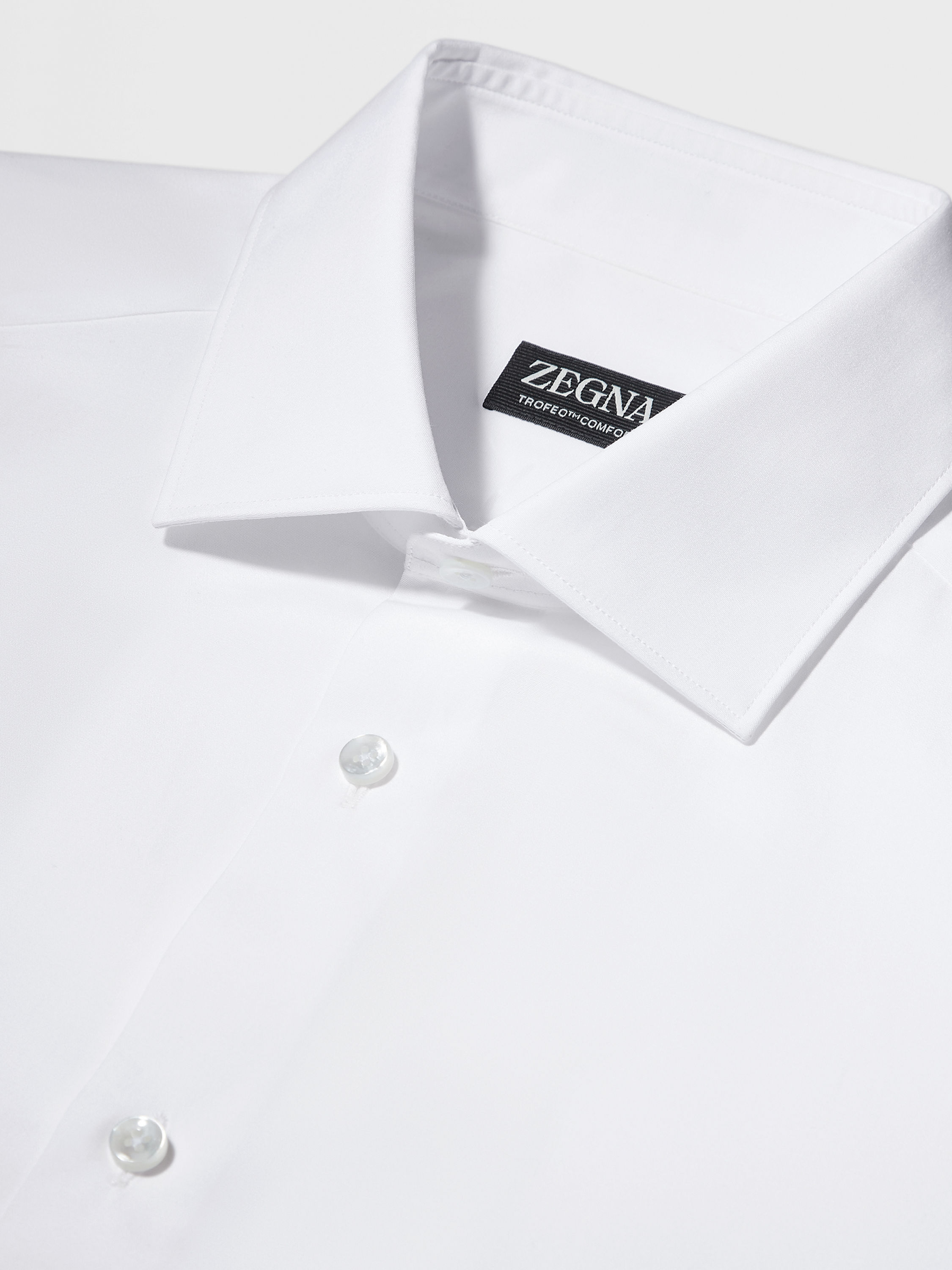 白色 Trofeo™ Comfort 棉质衬衫 產品細節圖 #2