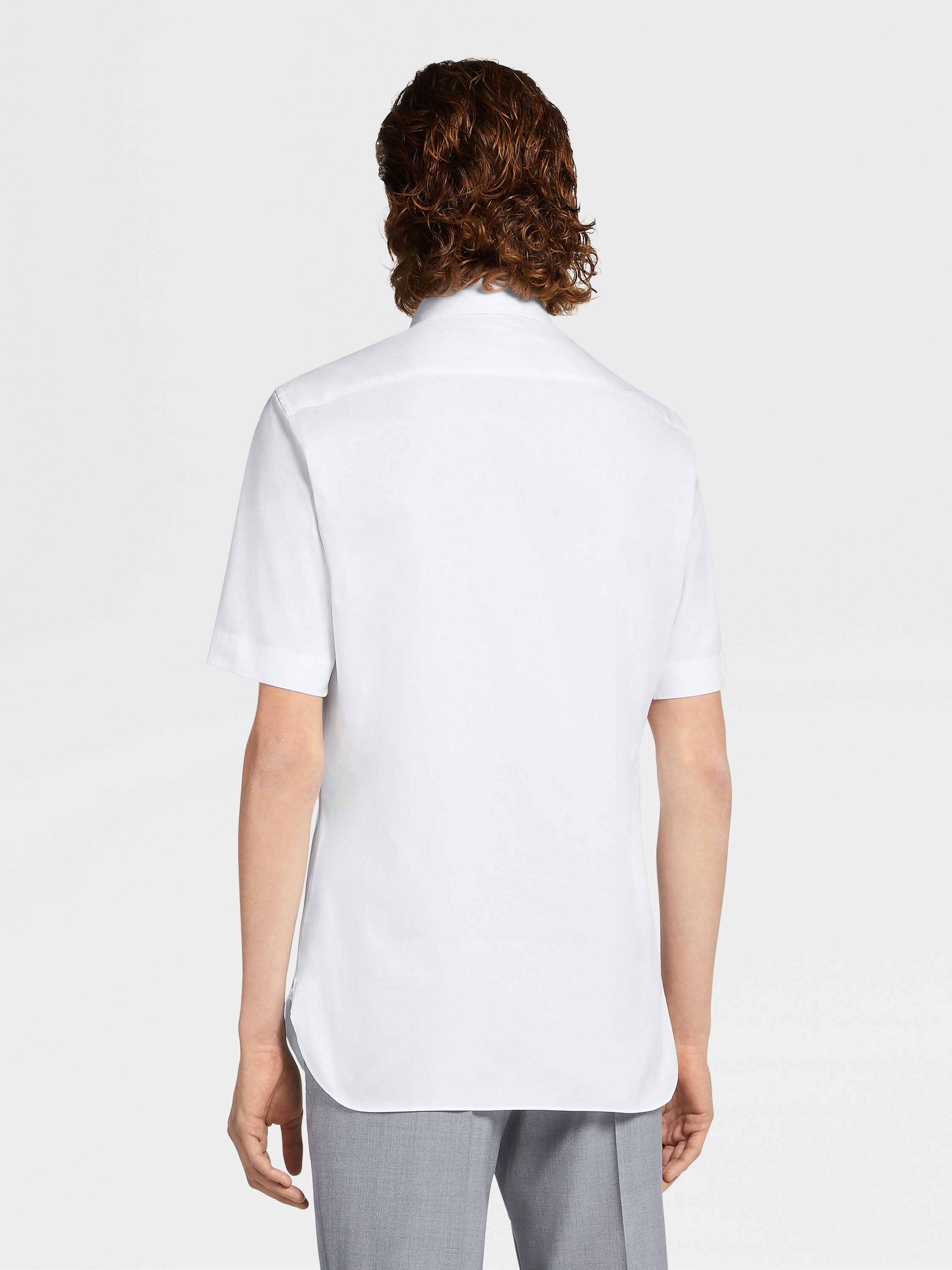 白色 Trofeo™ 600 棉质及桑蚕丝衬衫 产品细节图 #3