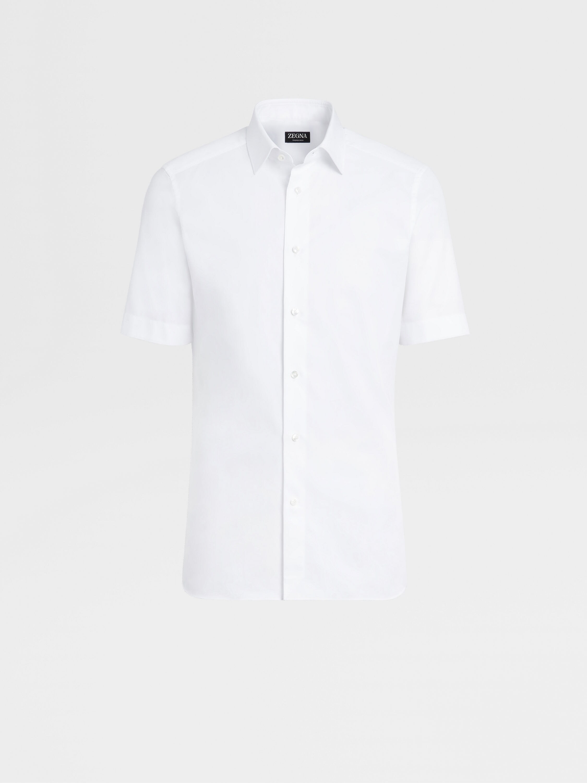 White Trofeo™ 600 Cotton and Silk Shirt Main product photo