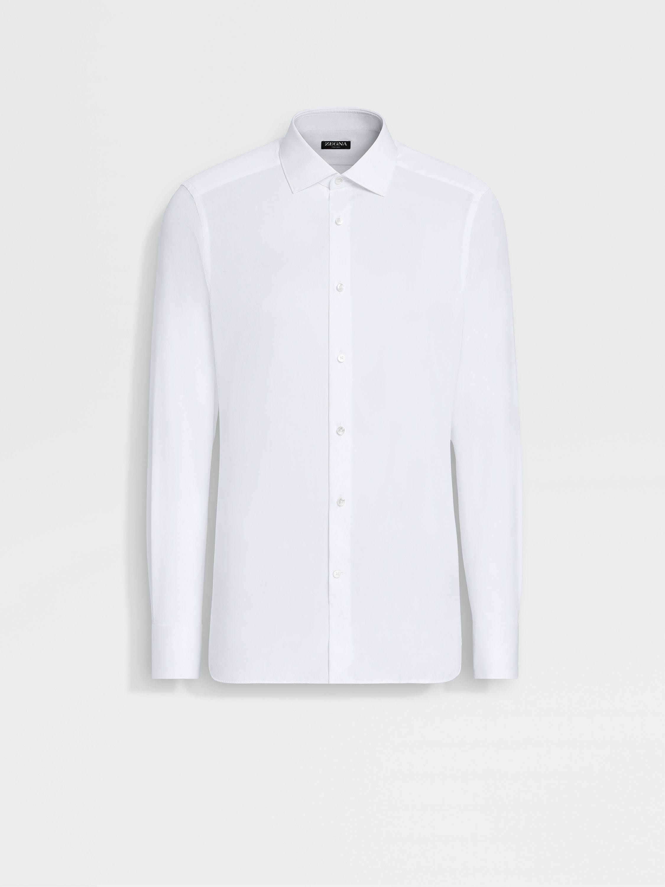 白色细条纹 Trecapi 棉布衬衫