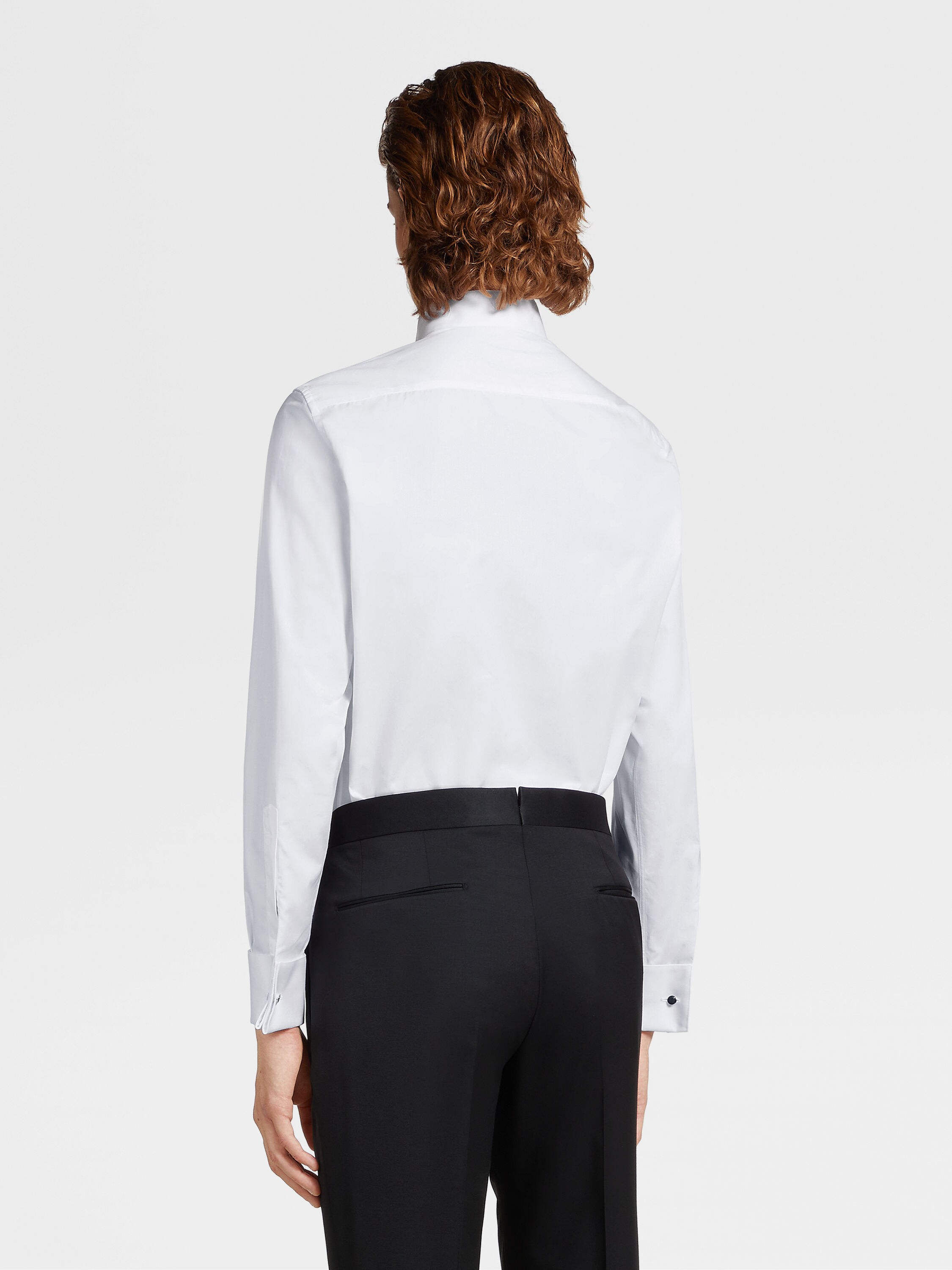 荧光白棉质礼服衬衫 产品细节图 #3