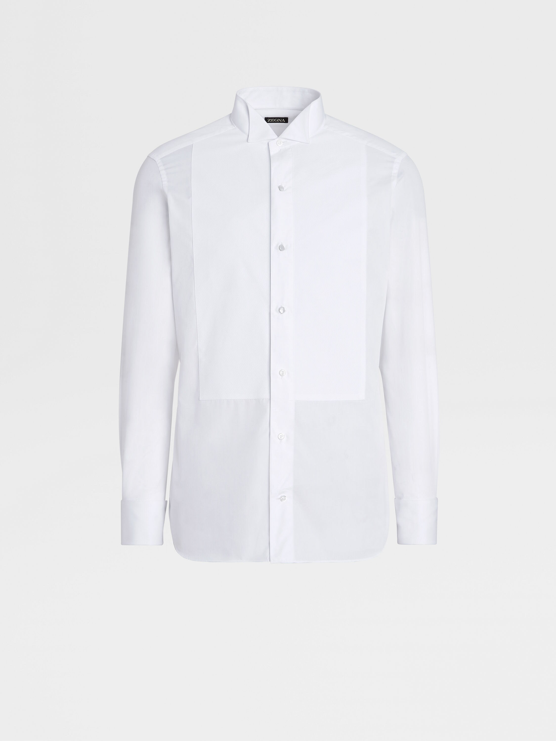 White Cotton Tuxedo Shirt Main product photo