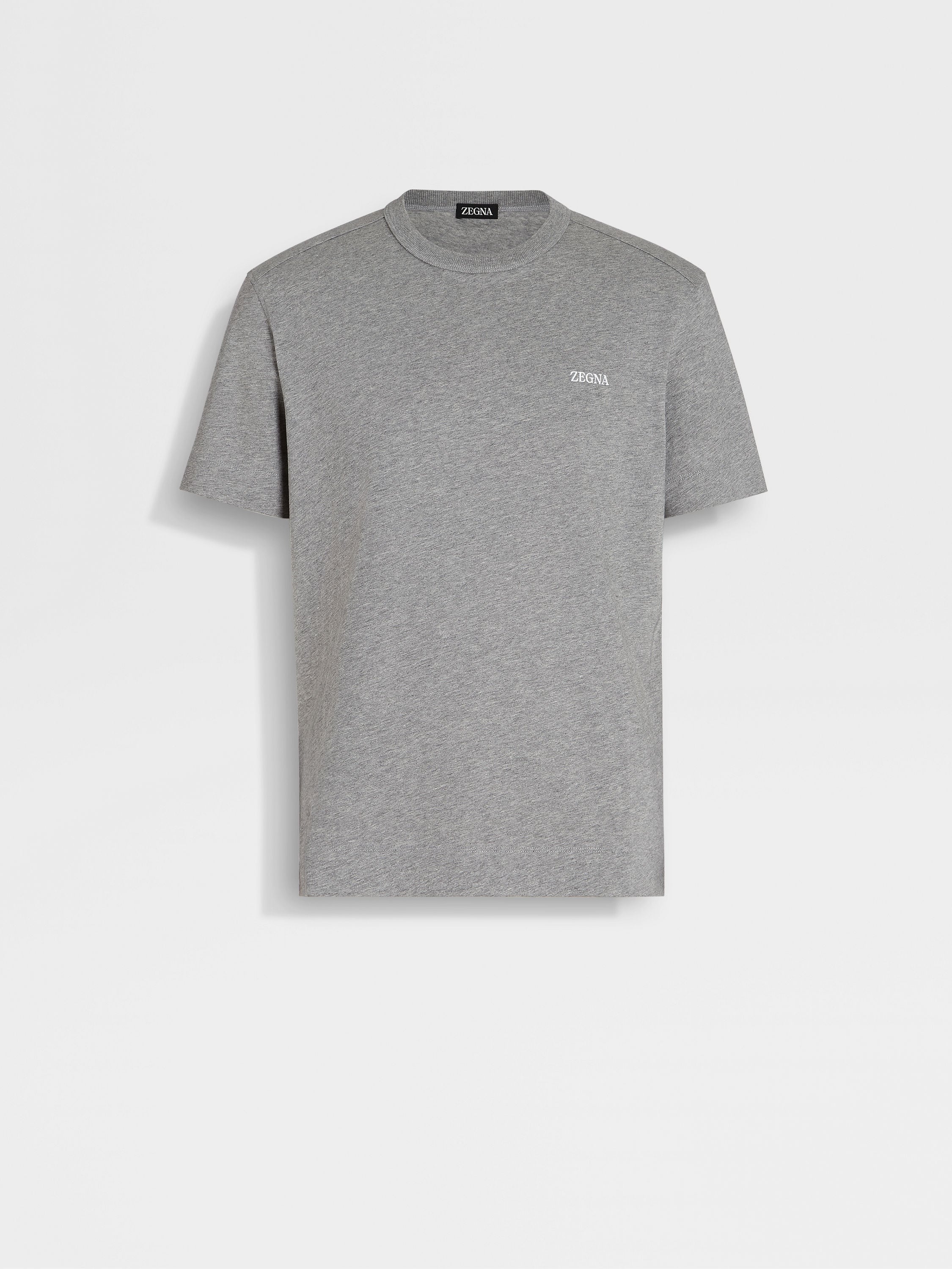 Grey Mélange Cotton T-shirt