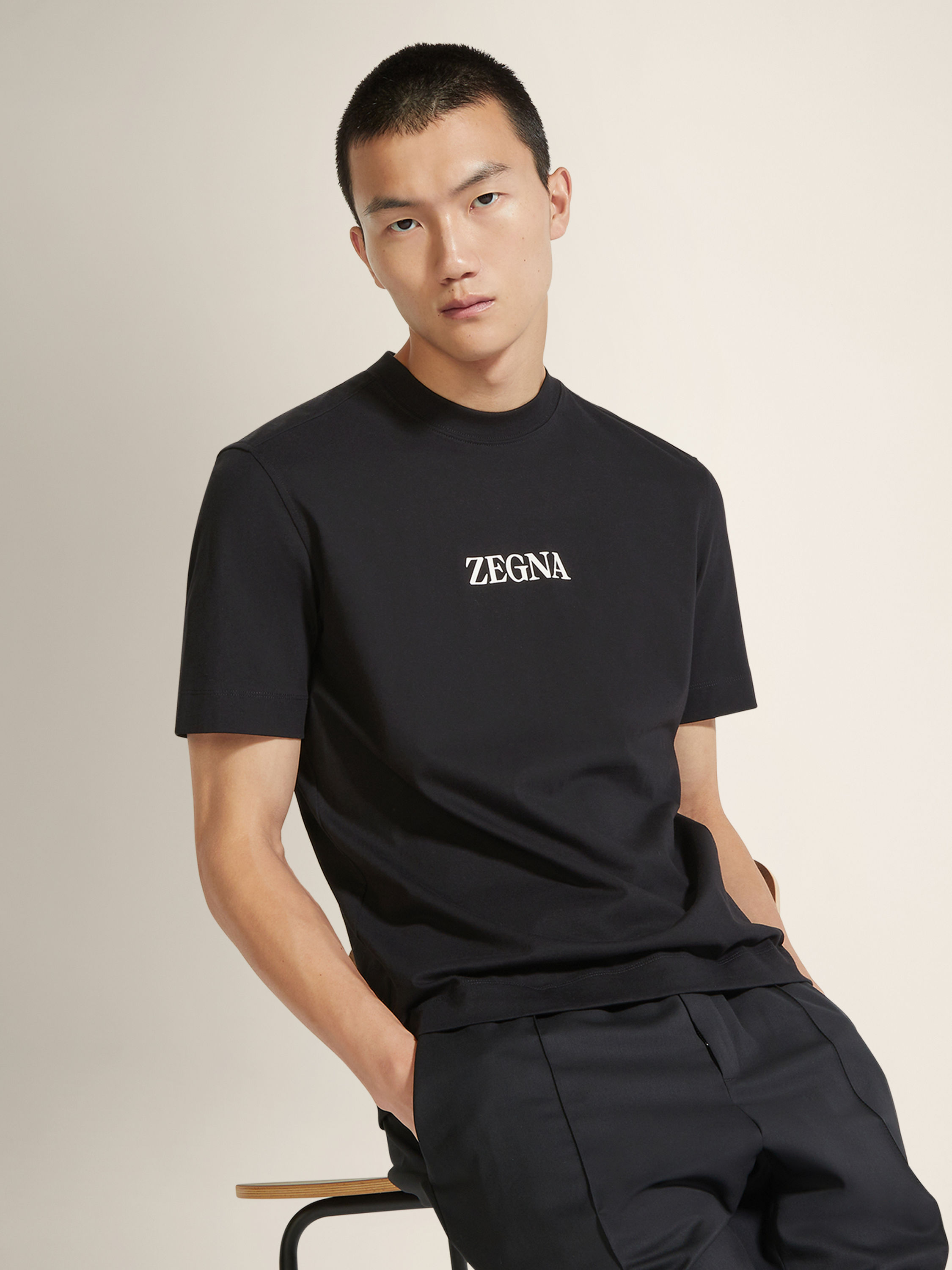 Black #UseTheExisting™ Cotton T-shirt Product detail photo #2