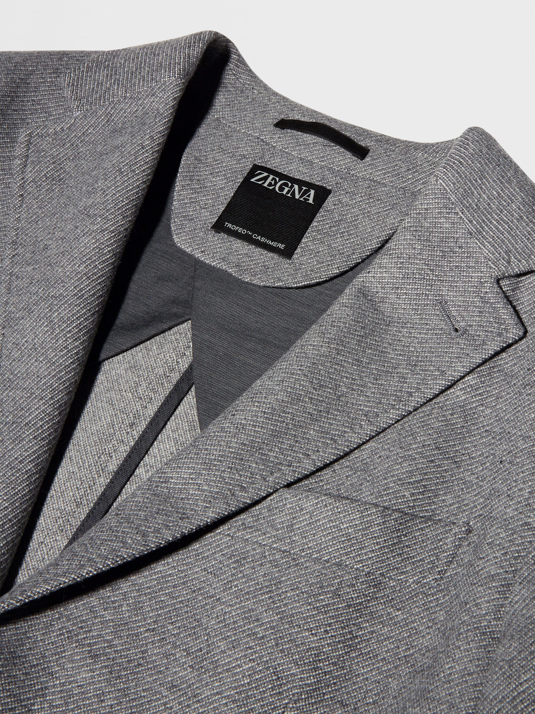 Grey Mélange Trofeo™ Cashmere Blazer Product detail photo #2