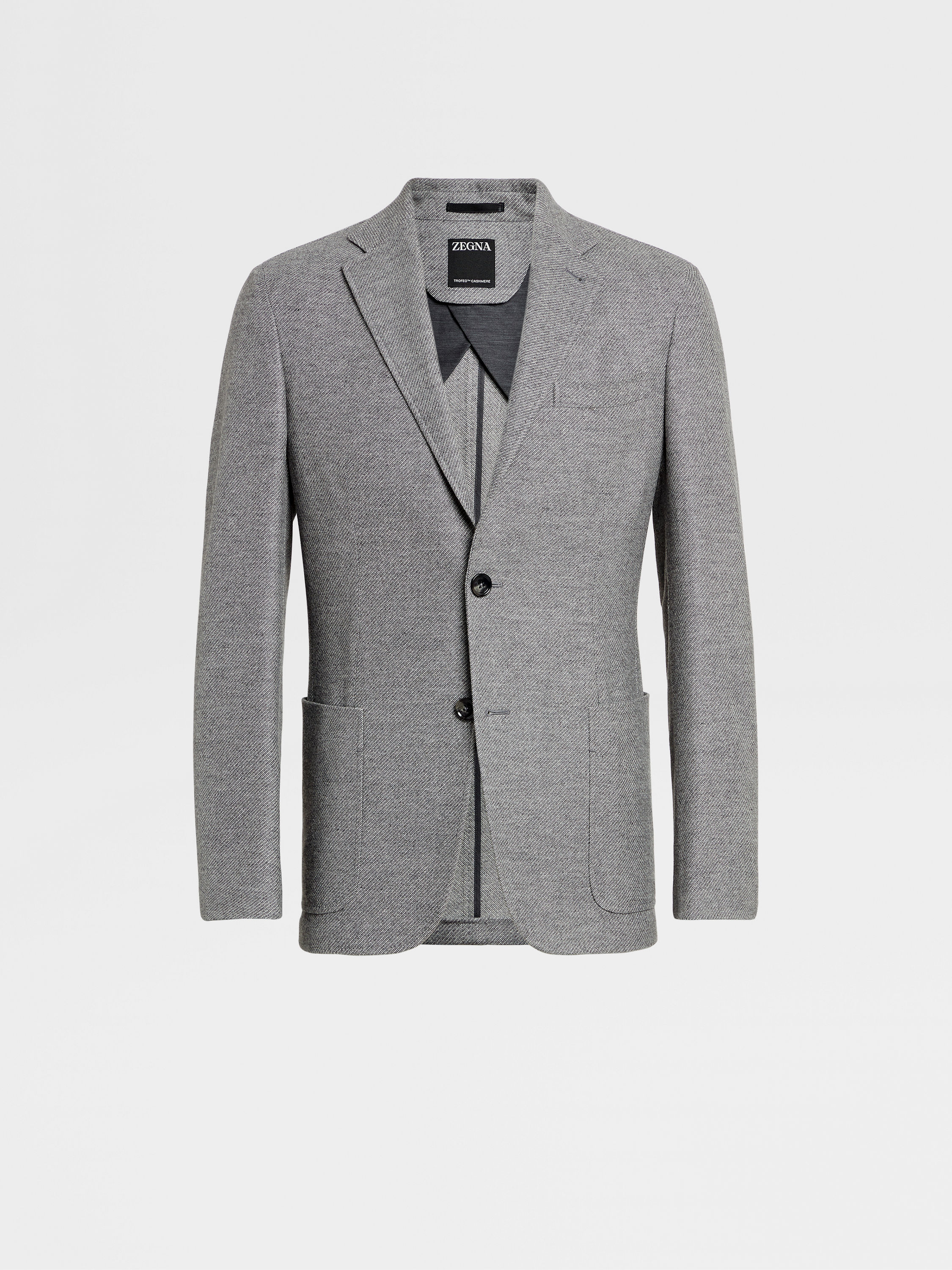 Grey Mélange Trofeo Cashmere Shirt Jacket Main product photo