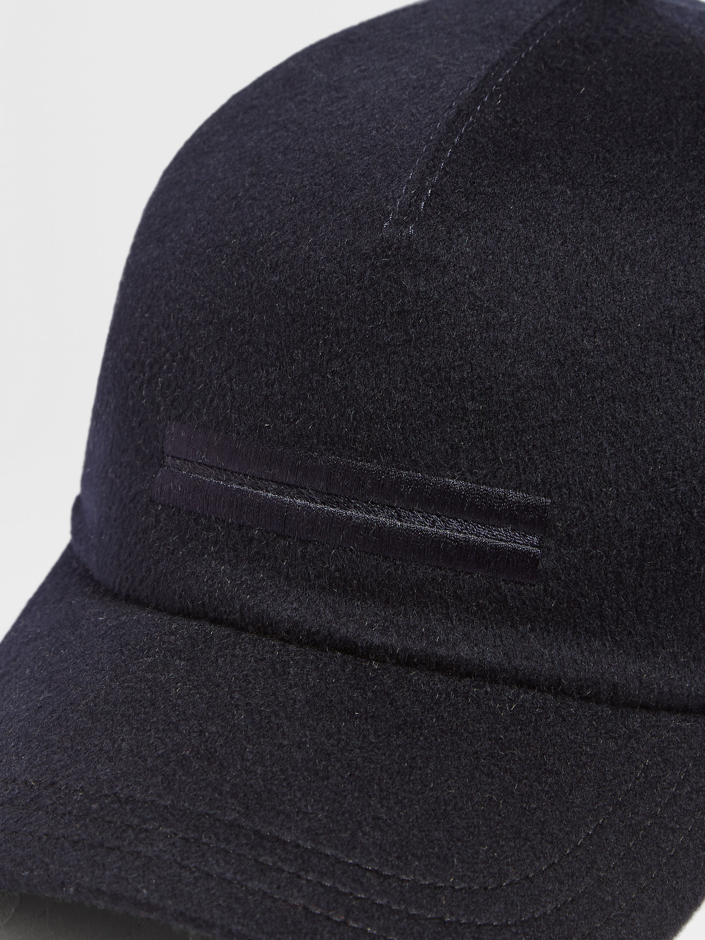 Dark Blue Oasi Cashmere Baseball Cap Product detail photo #1