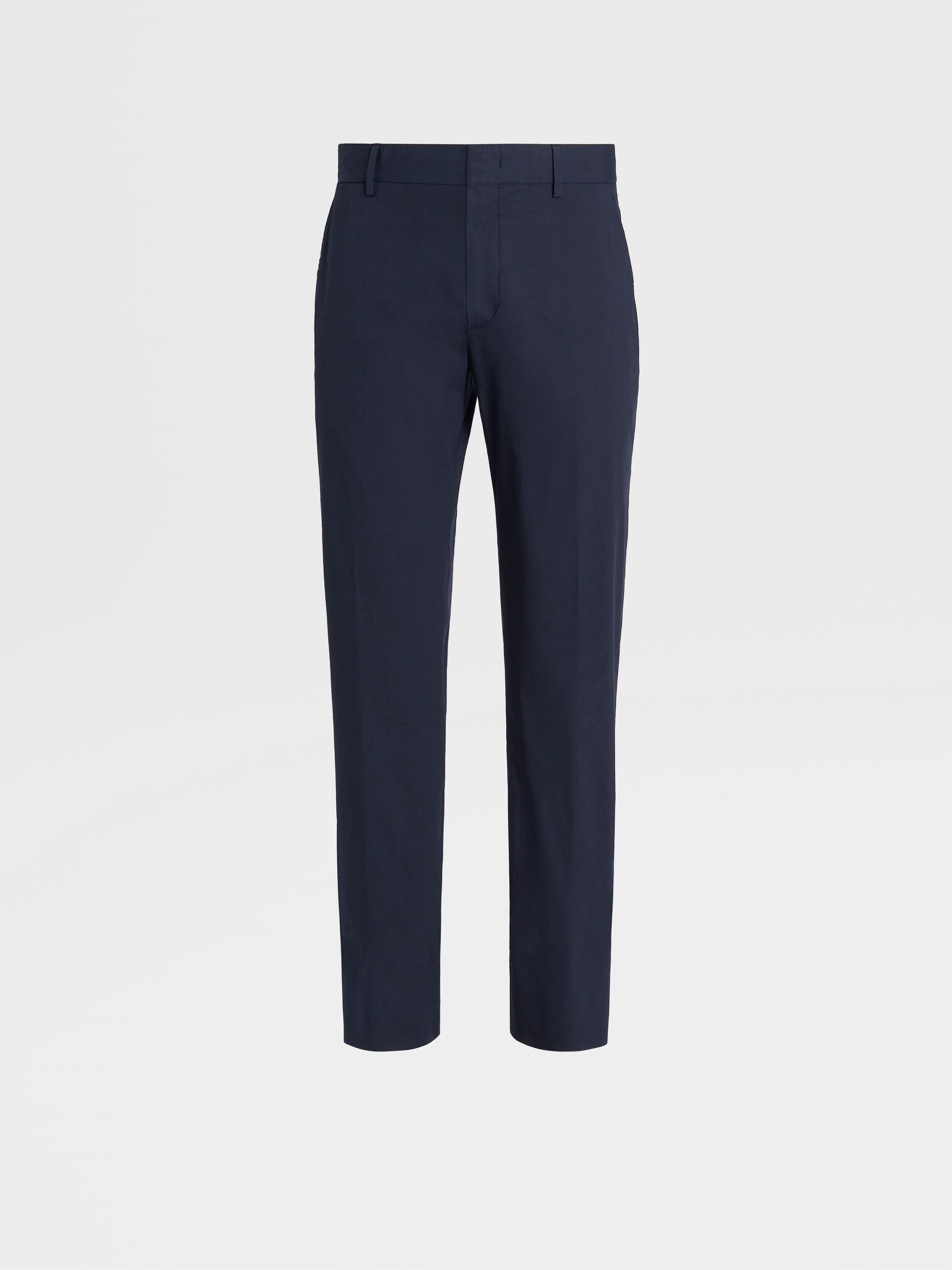 Navy Blue Stretch Cotton Pants