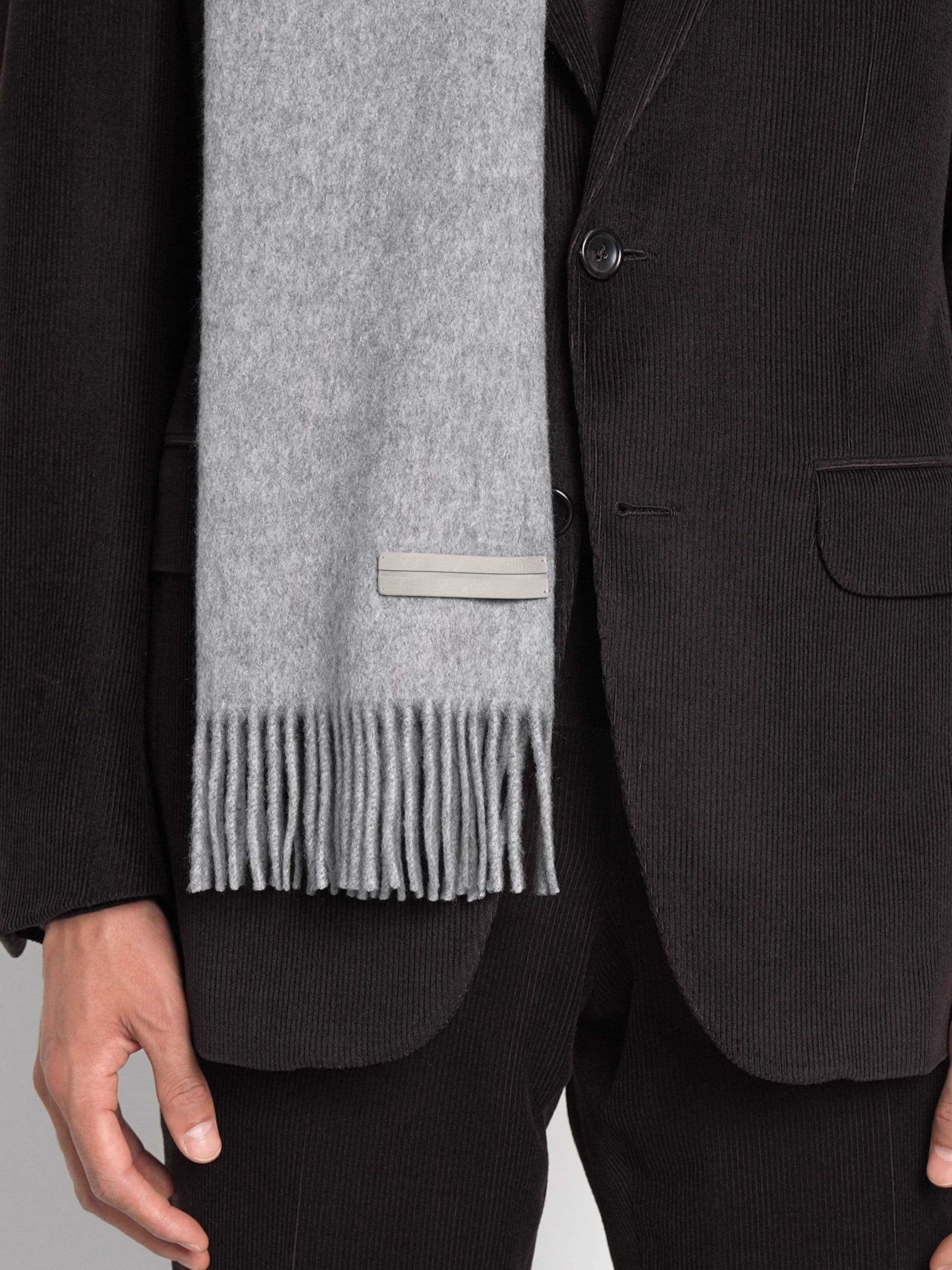 Grey Oasi Cashmere Scarf