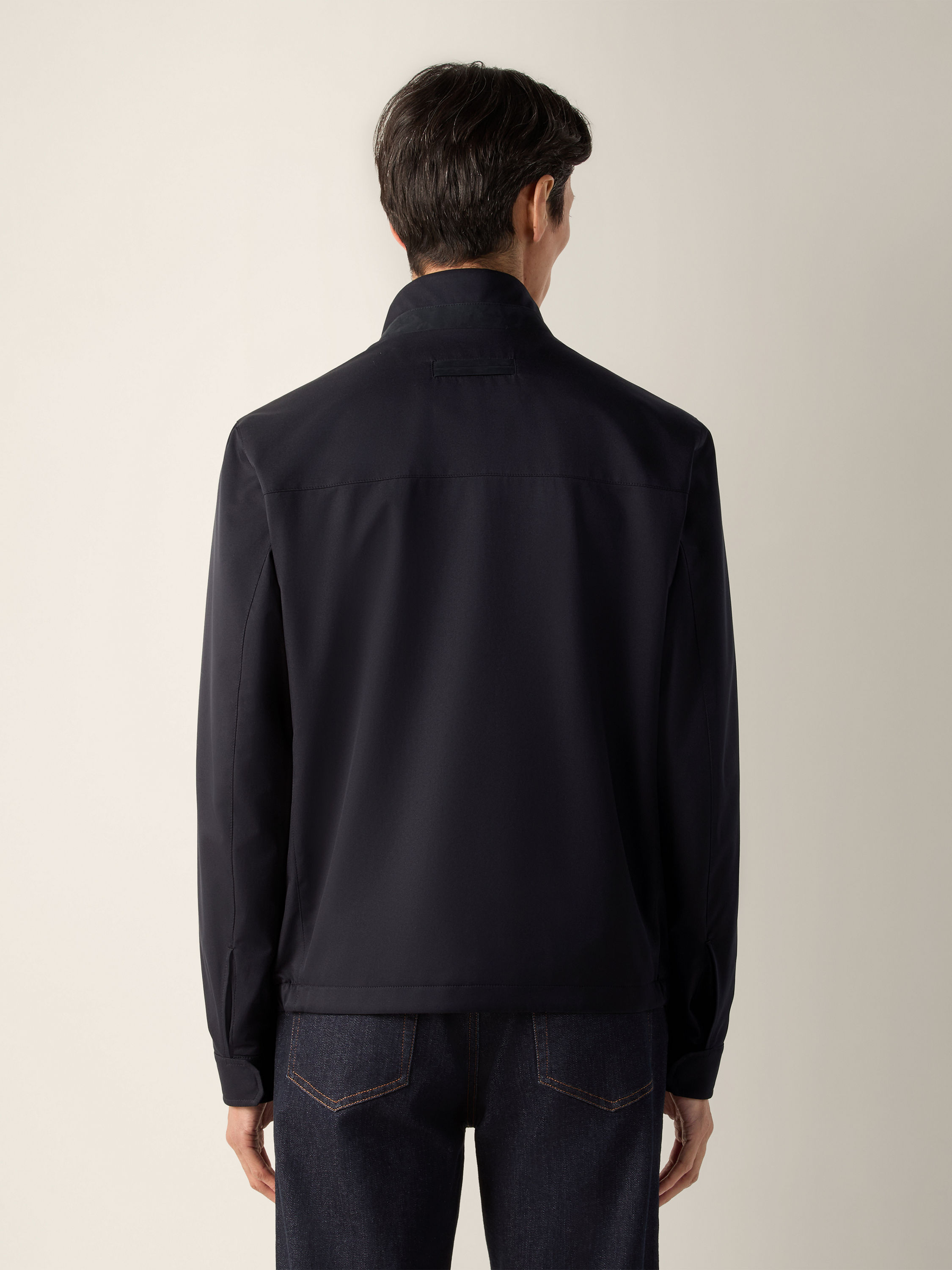 Navy Blue Microfiber Motorin 100cc Blouson Product detail photo #5