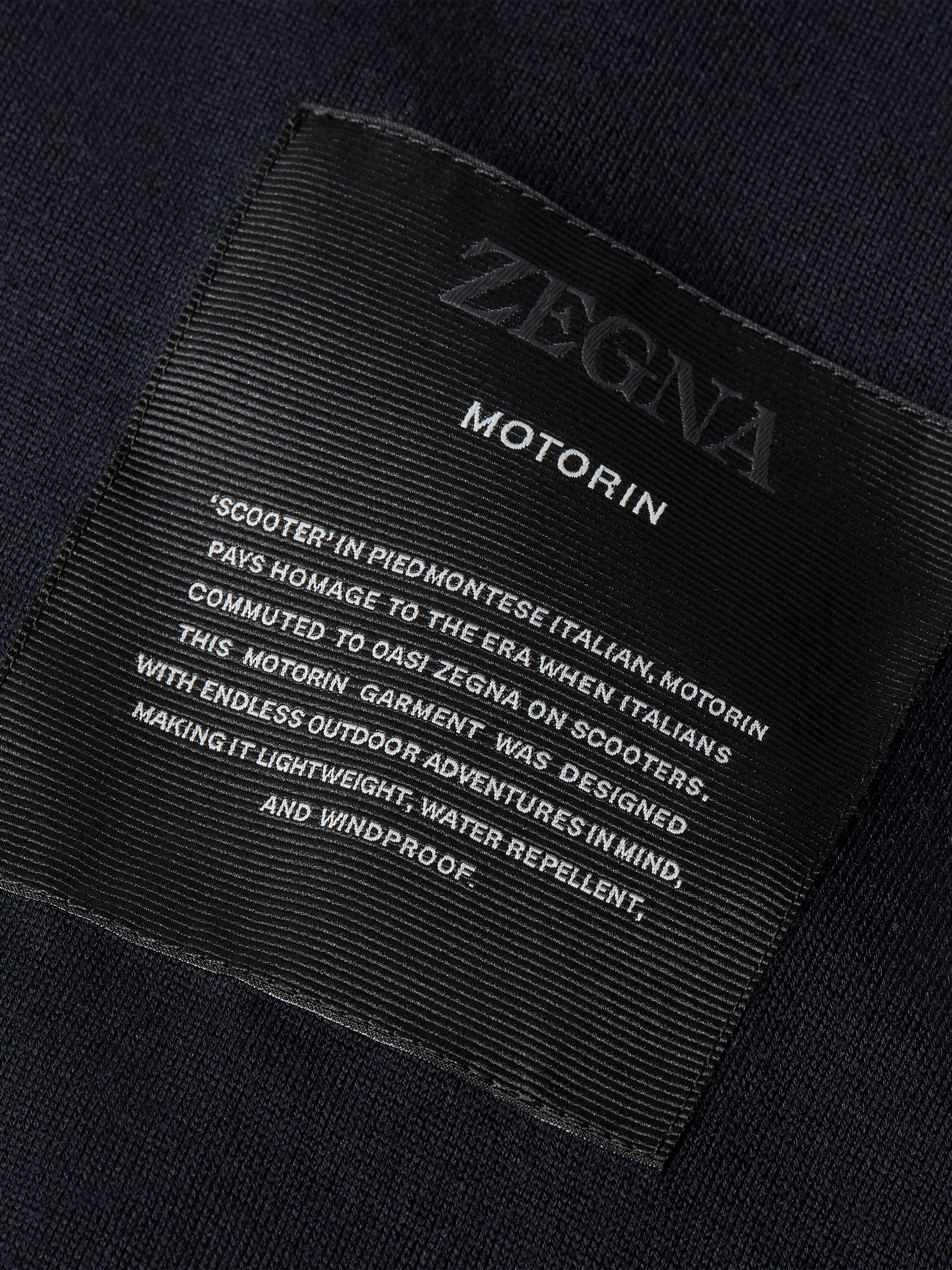Navy Blue Microfiber Motorin 100cc Blouson Product detail photo #2