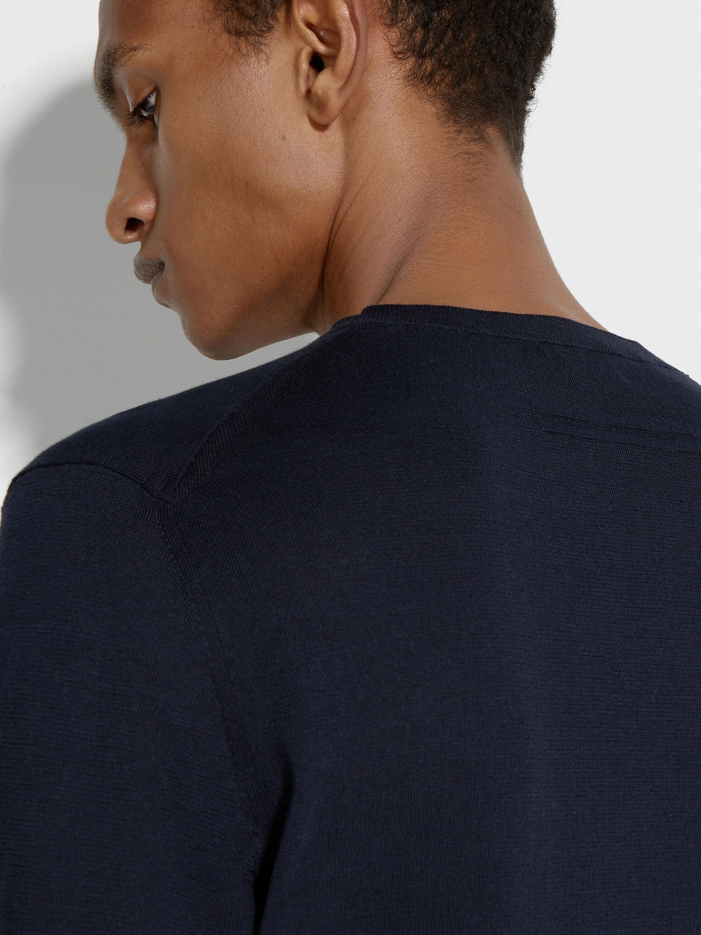 Navy Blue Premium Cotton T-shirt Product detail photo #1