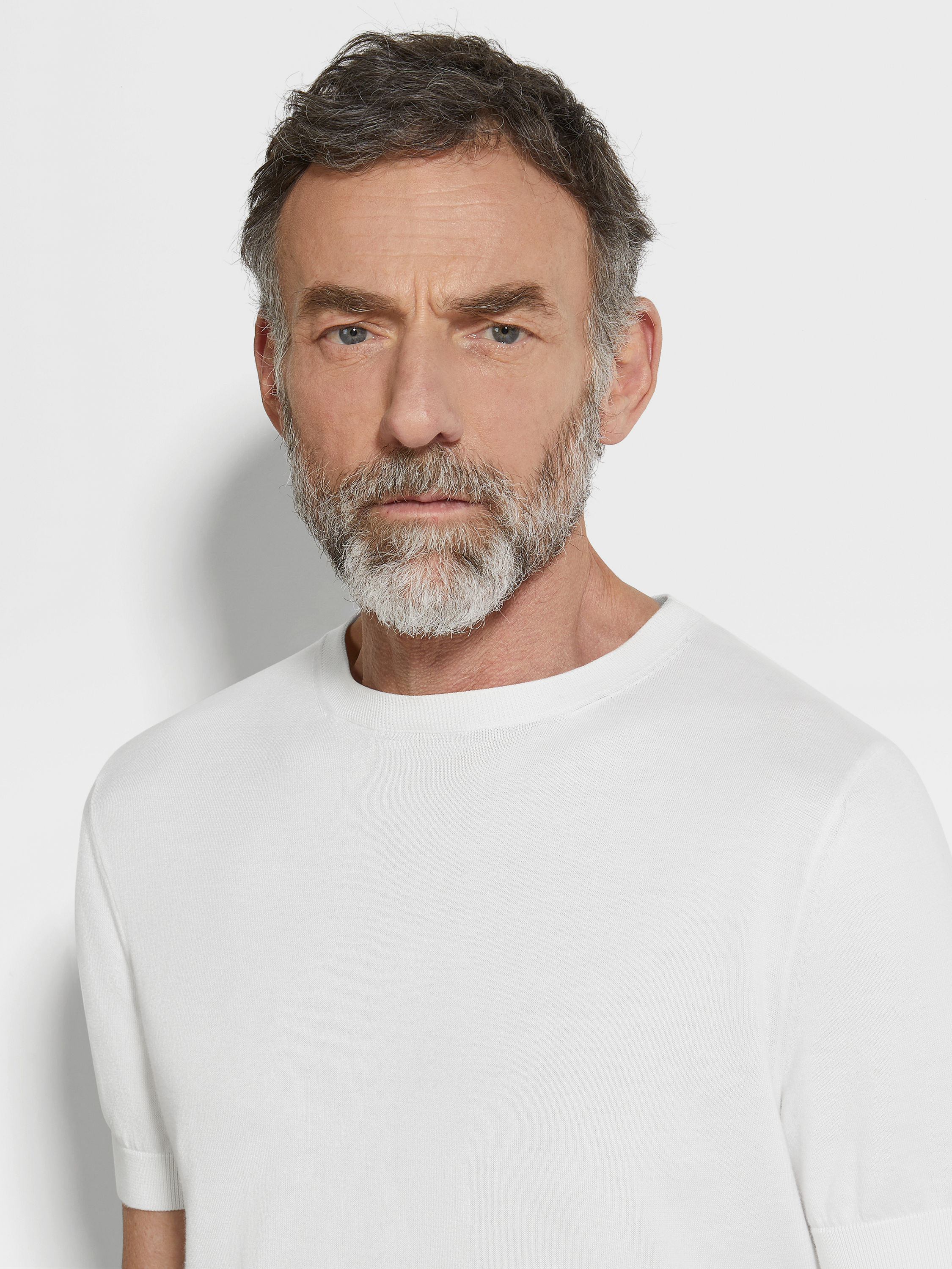 White Premium Cotton T-Shirt Product detail photo #1