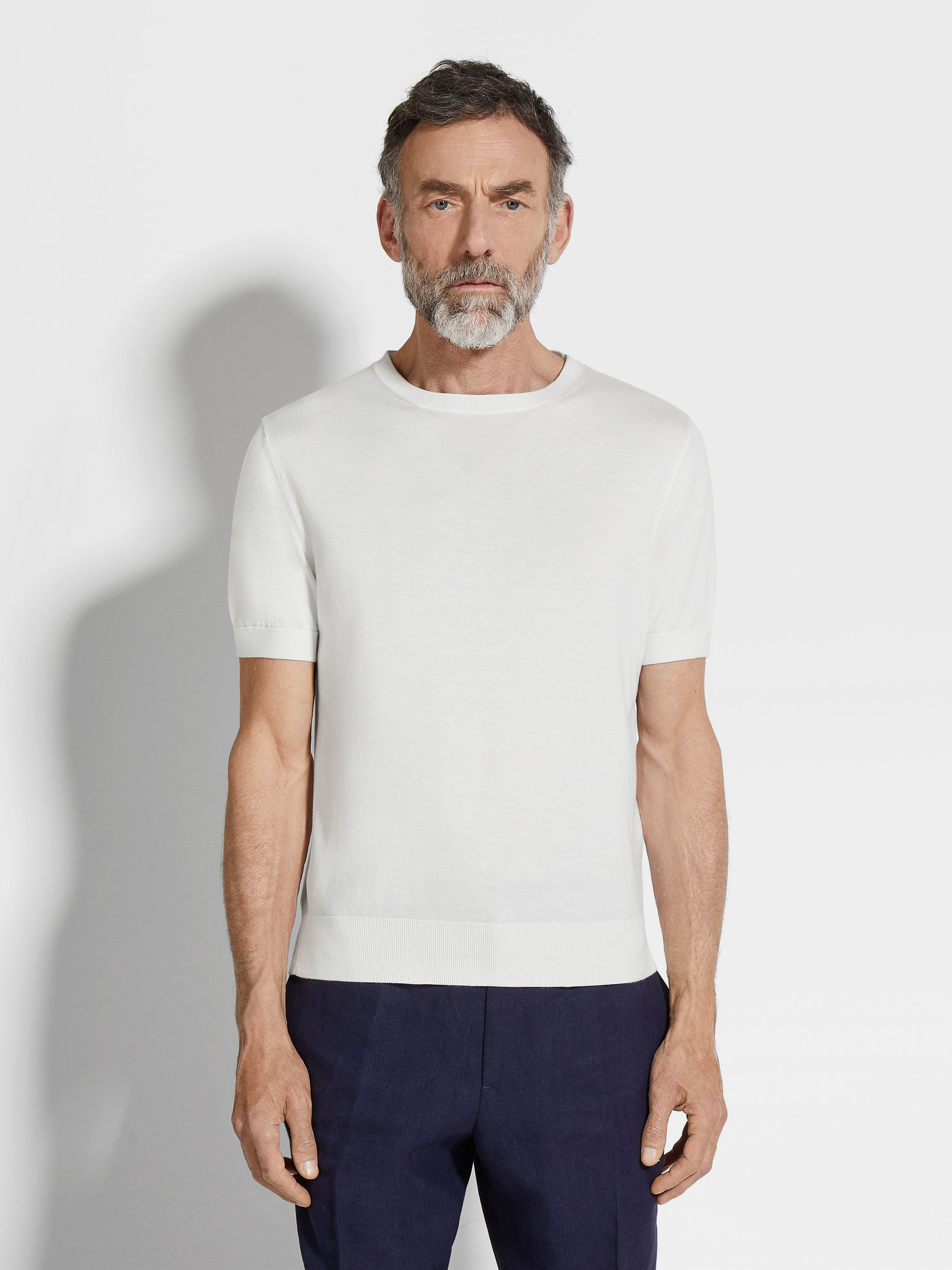 White Premium Cotton T-Shirt Product detail photo #3