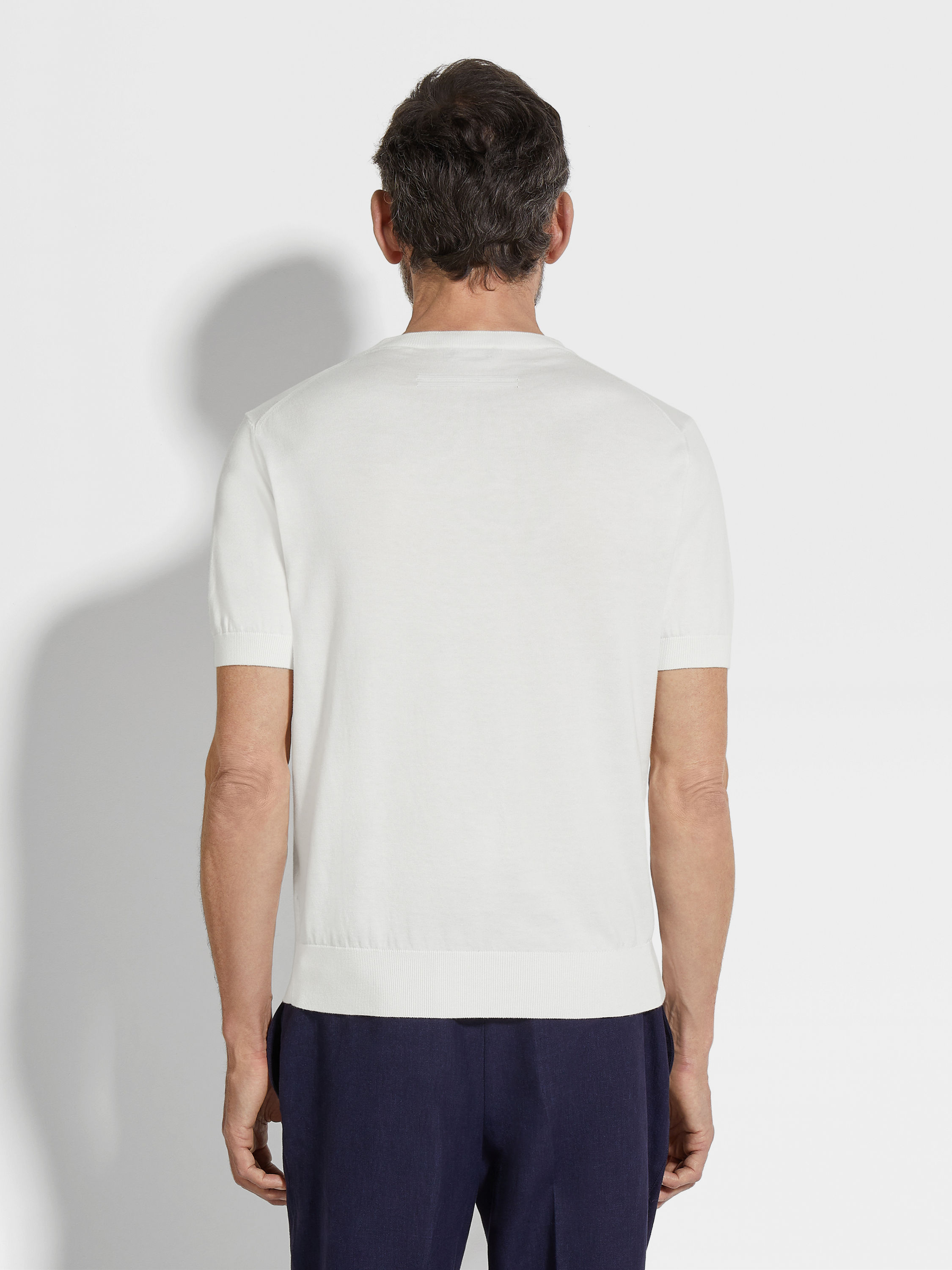 White Premium Cotton T-Shirt Product detail photo #4