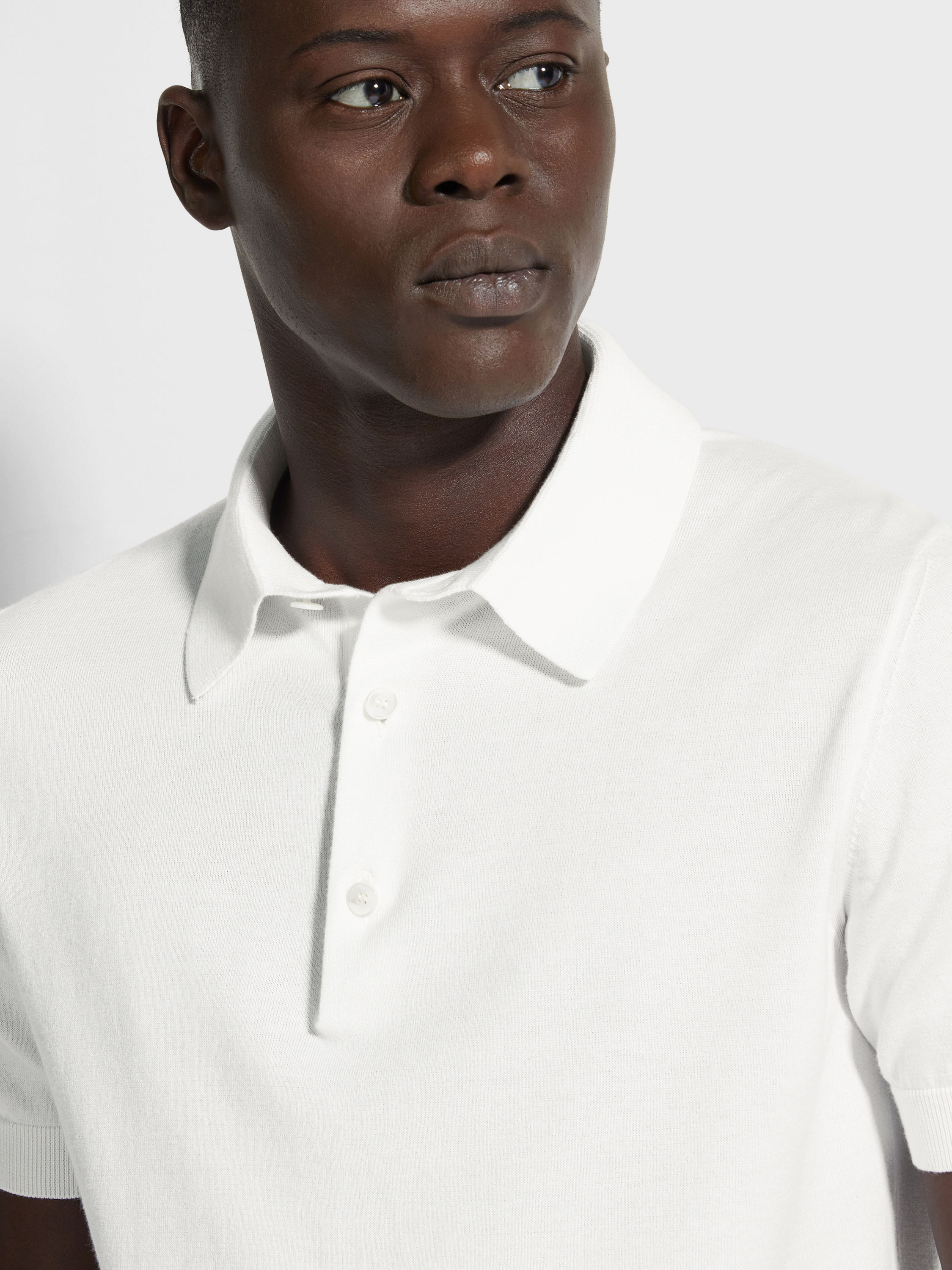 White Premium Cotton Polo Shirt Product detail photo #1