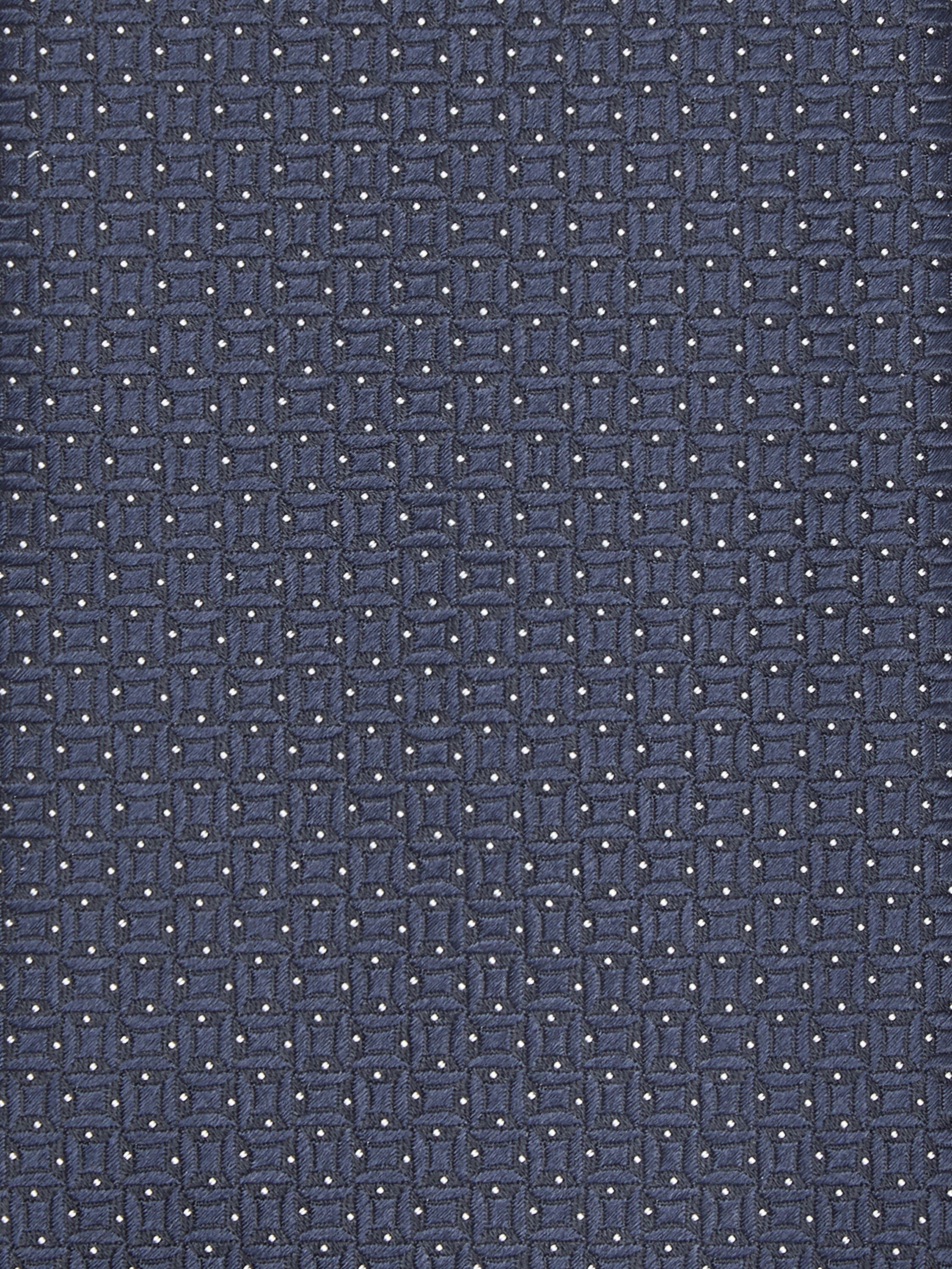 Dark Blue CENTO FILI Silk Tie Product detail photo #1