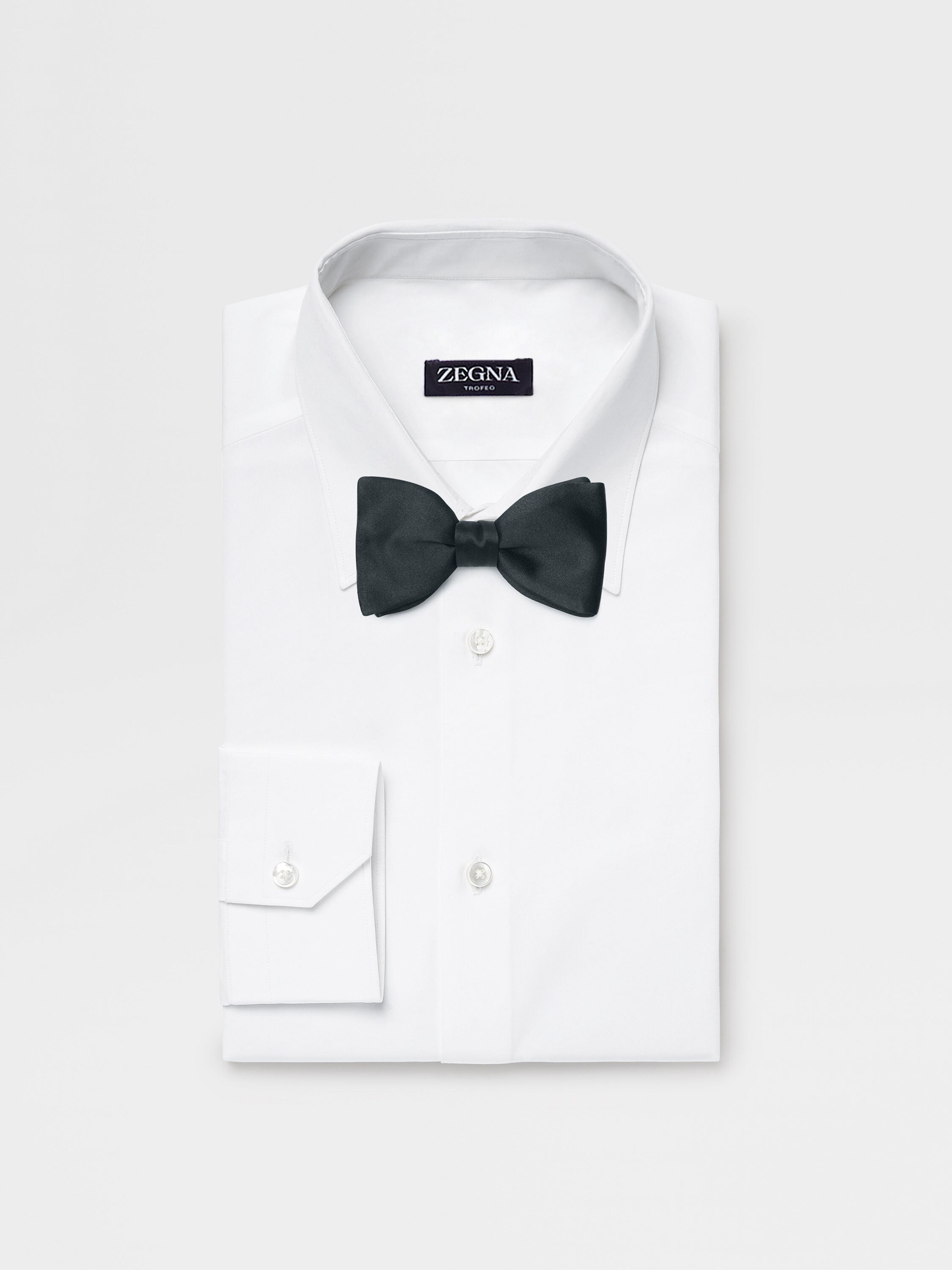 Dark Blue Silk Bowtie Product detail photo #2