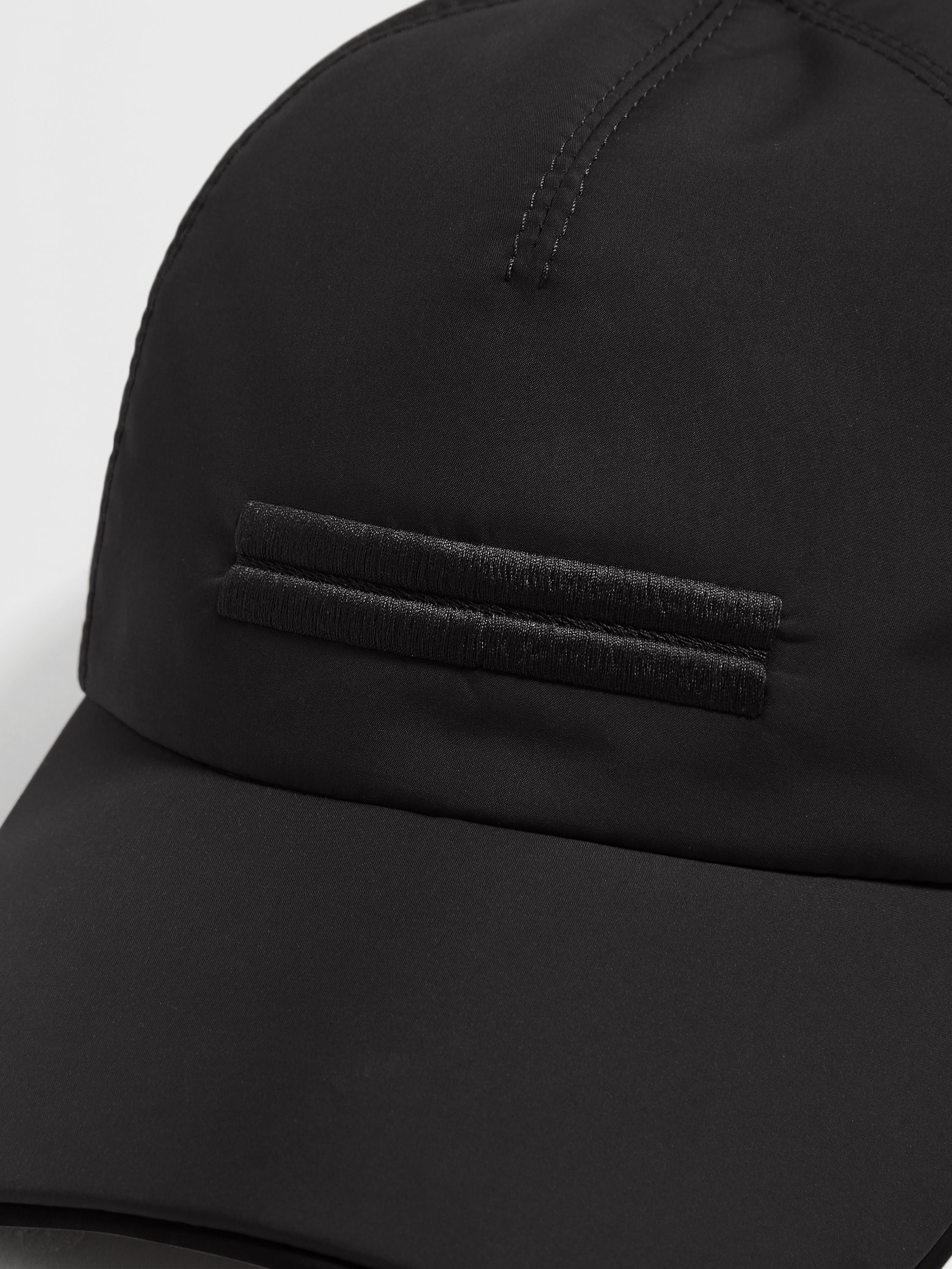 Black Technical Fabric Baseball Cap Product detail photo #1