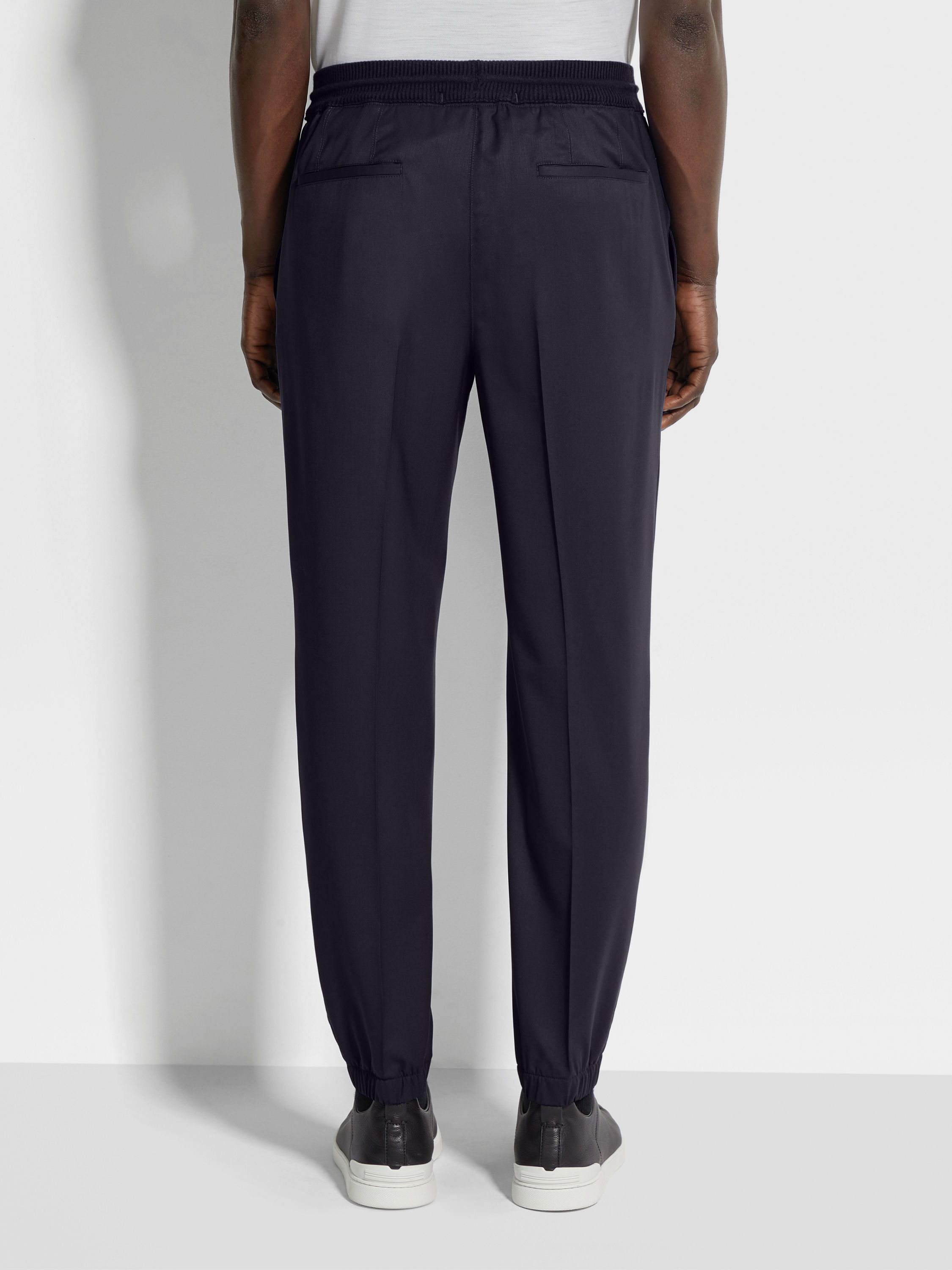 Navy Blue High Performance™ Wool Joggers Product detail photo #4