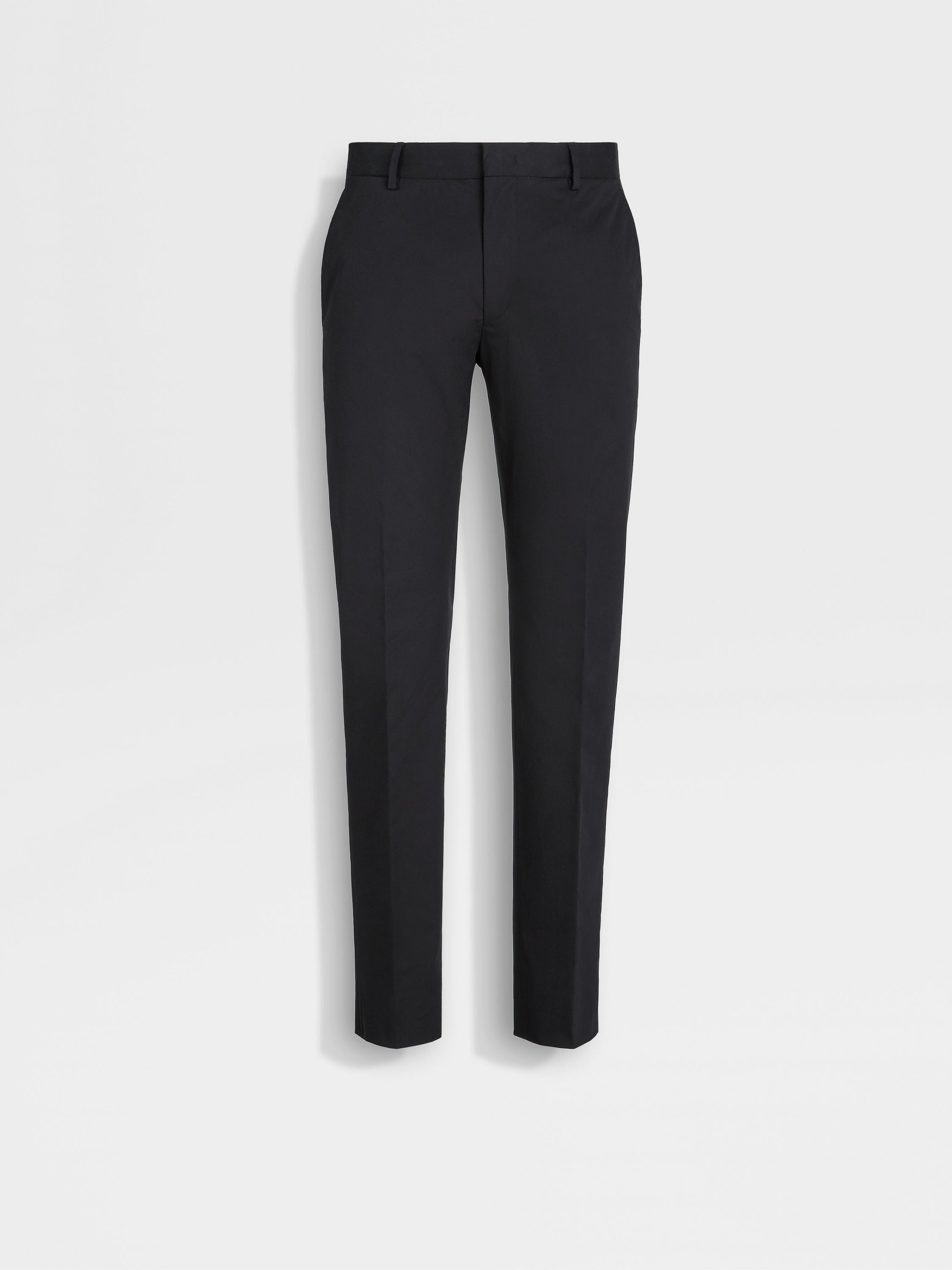 Black Stretch Cotton Pants