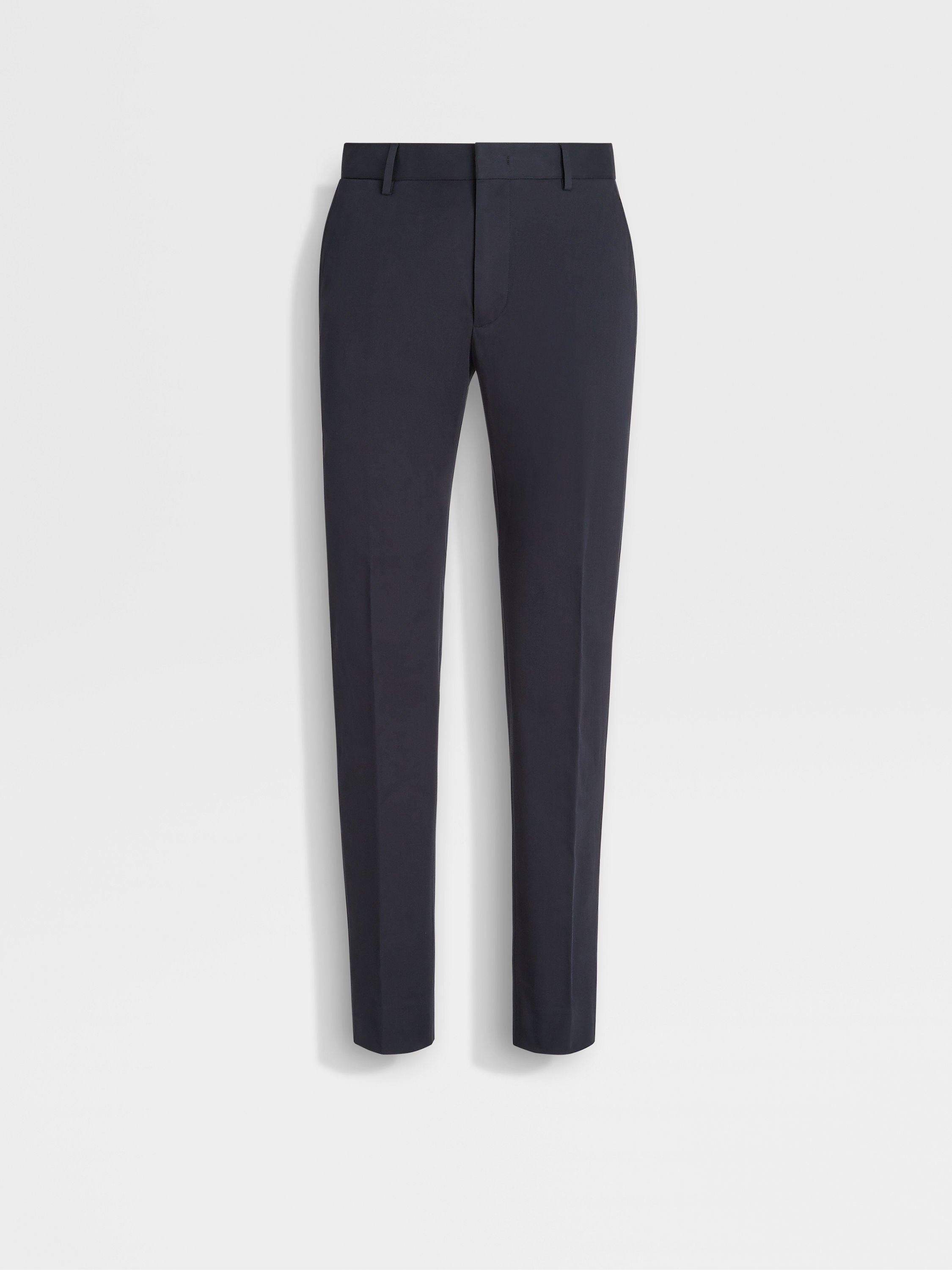 Navy Blue Stretch Cotton Pants Main product photo