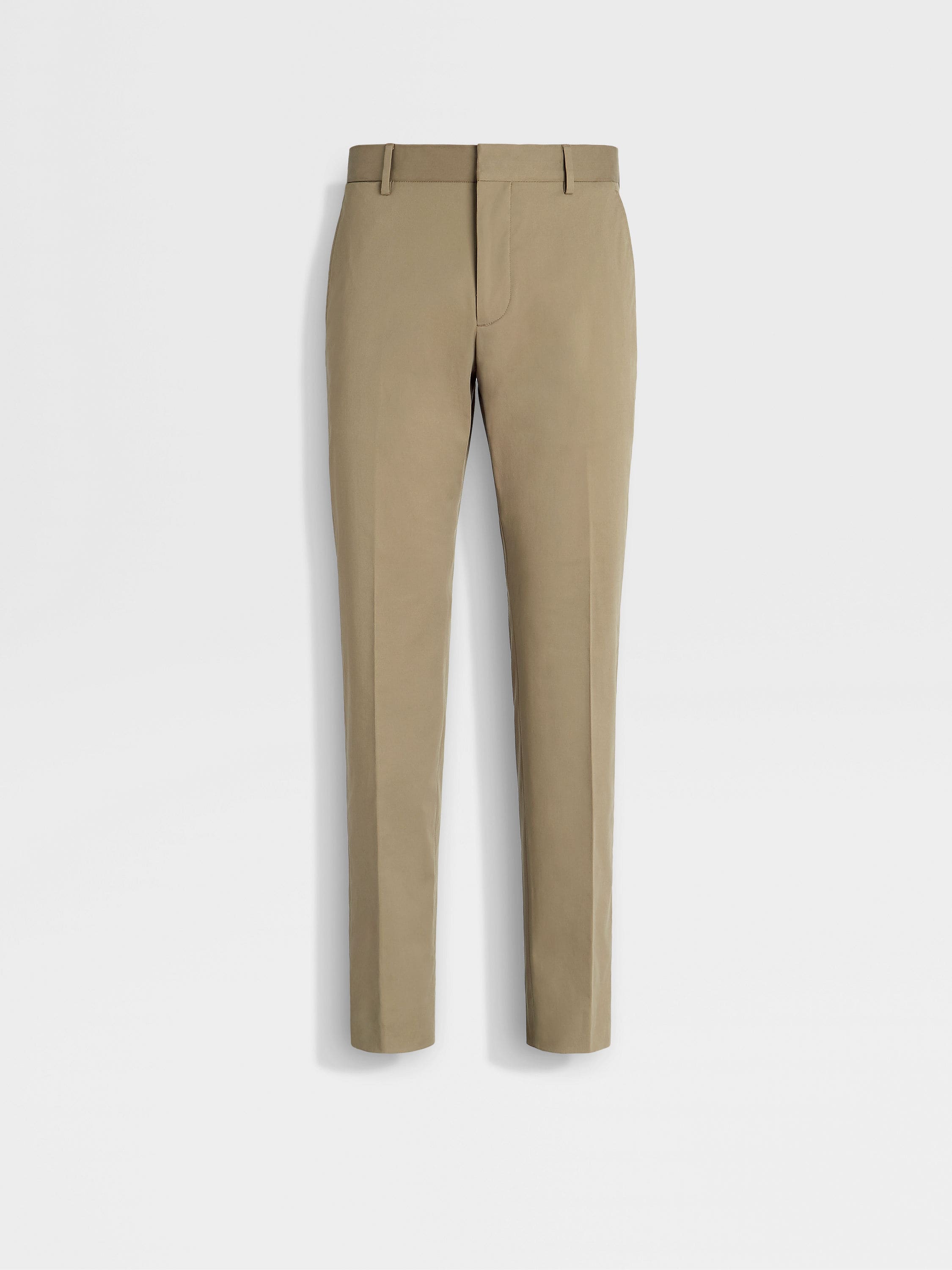 Light Brown Stretch Cotton Pants Main product photo