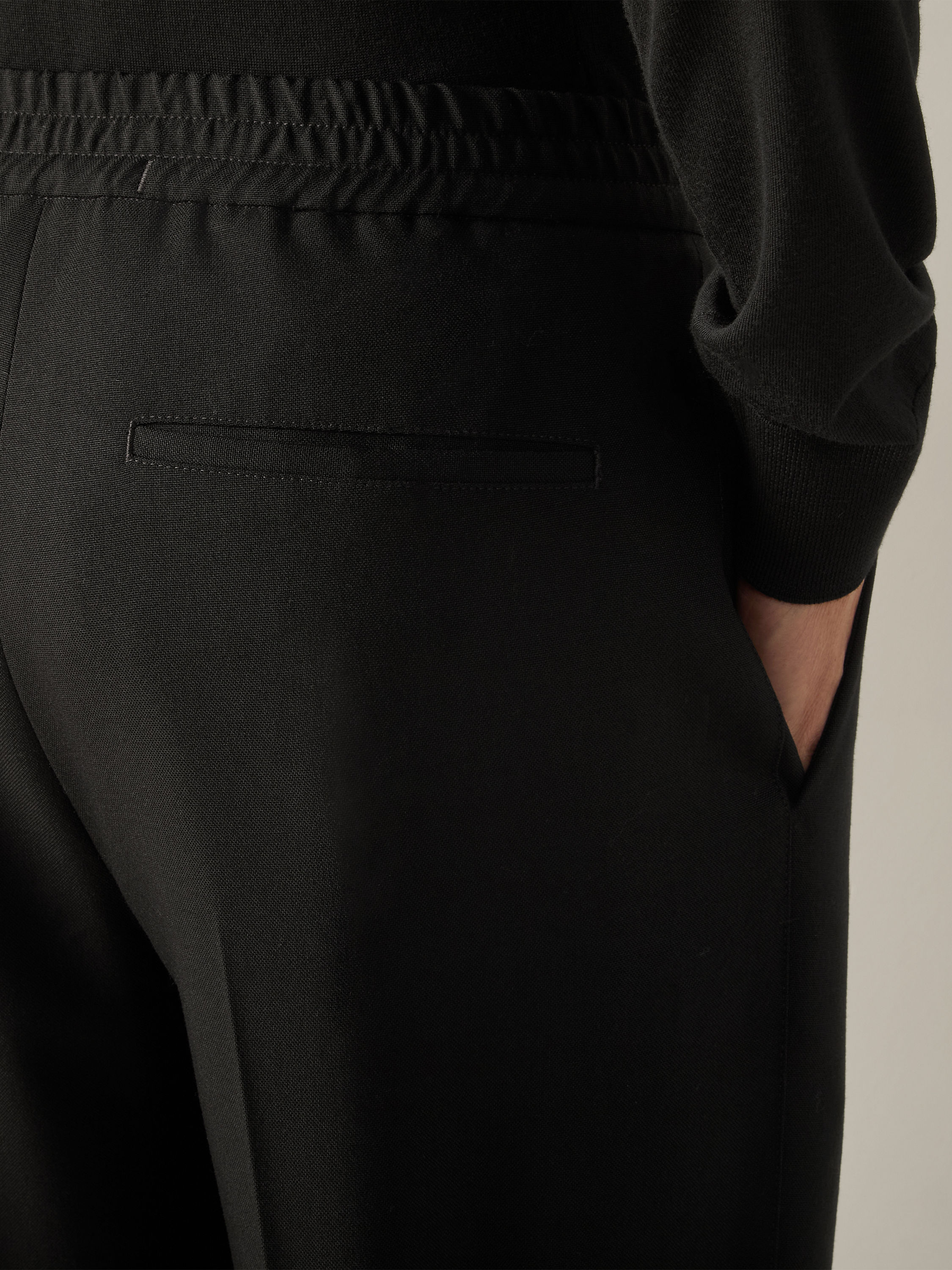 Black Wool Pants Product detail photo #1