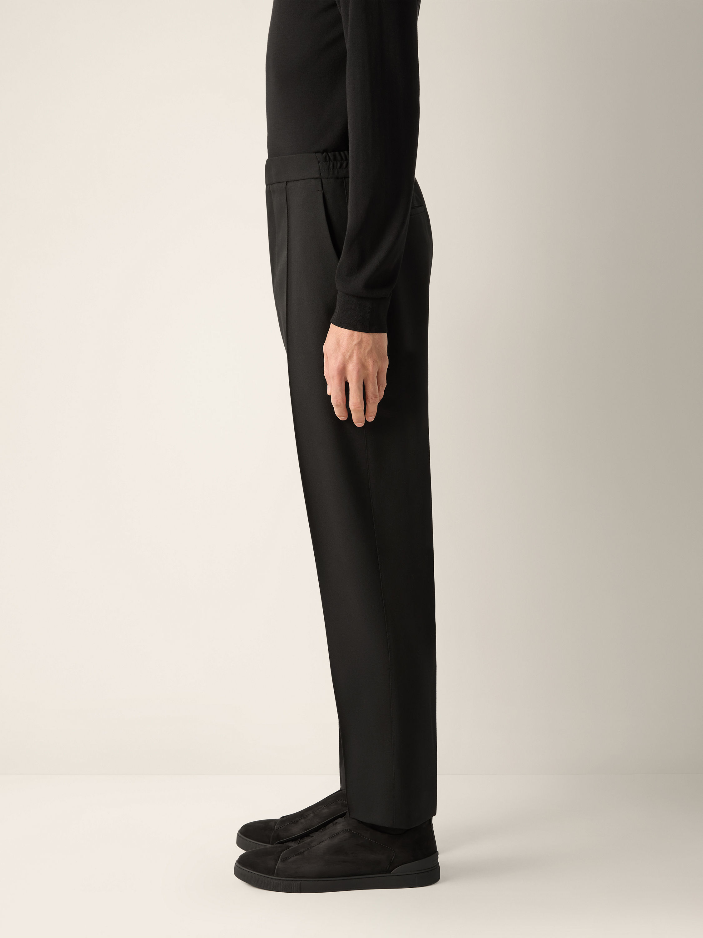 Black Wool Pants Product detail photo #2