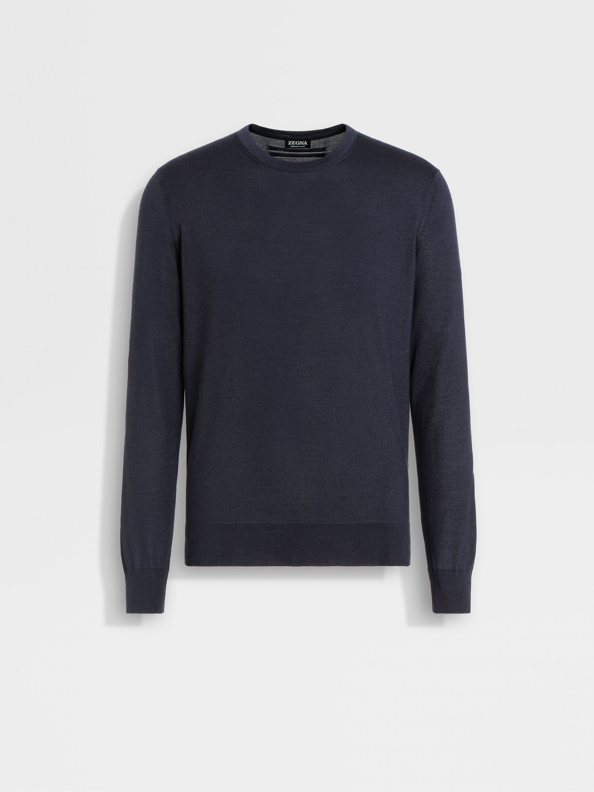 Navy Blue Mélange Cashseta Crewneck