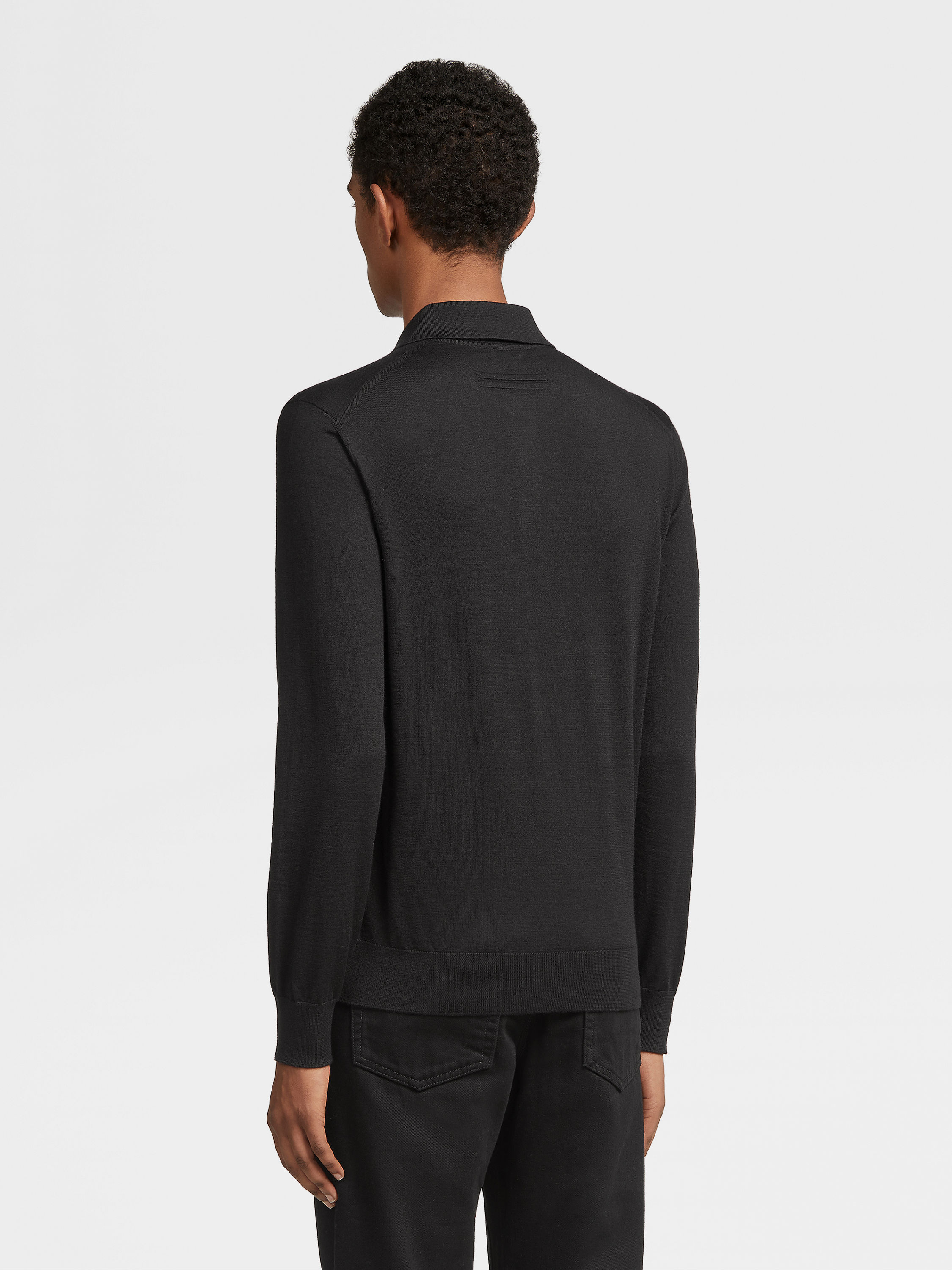 黑色 Cashseta Polo 衫 产品细节图 #2