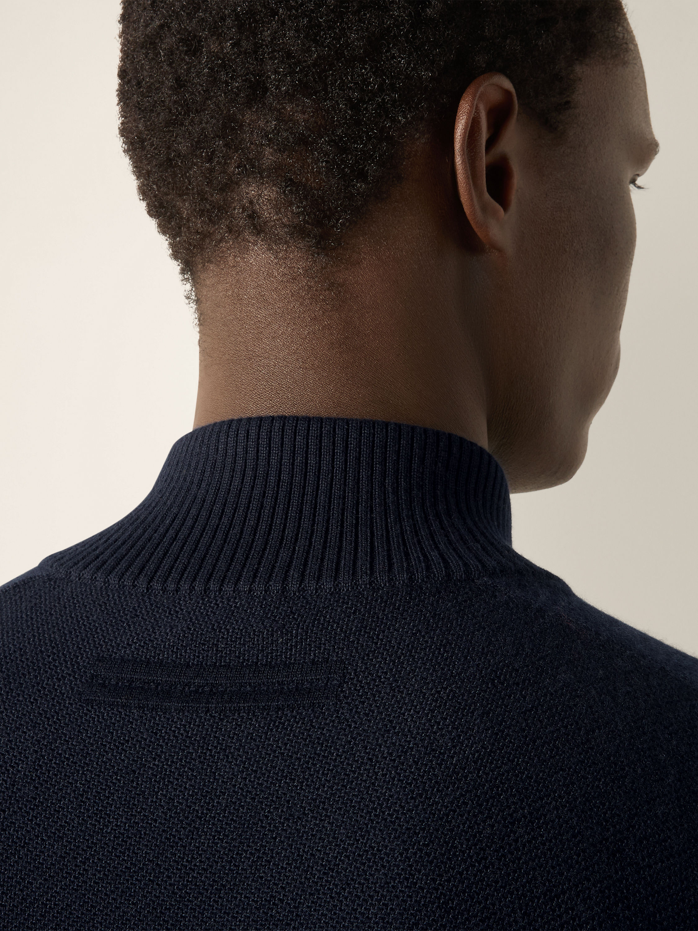 Navy Blue Cashseta Full Zip Cardigan Product detail photo #1